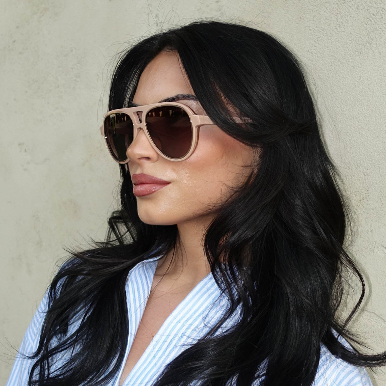 PIA - NUDE + BROWN GRADIENT + POLARIZED SUNGLASSES - Image 15