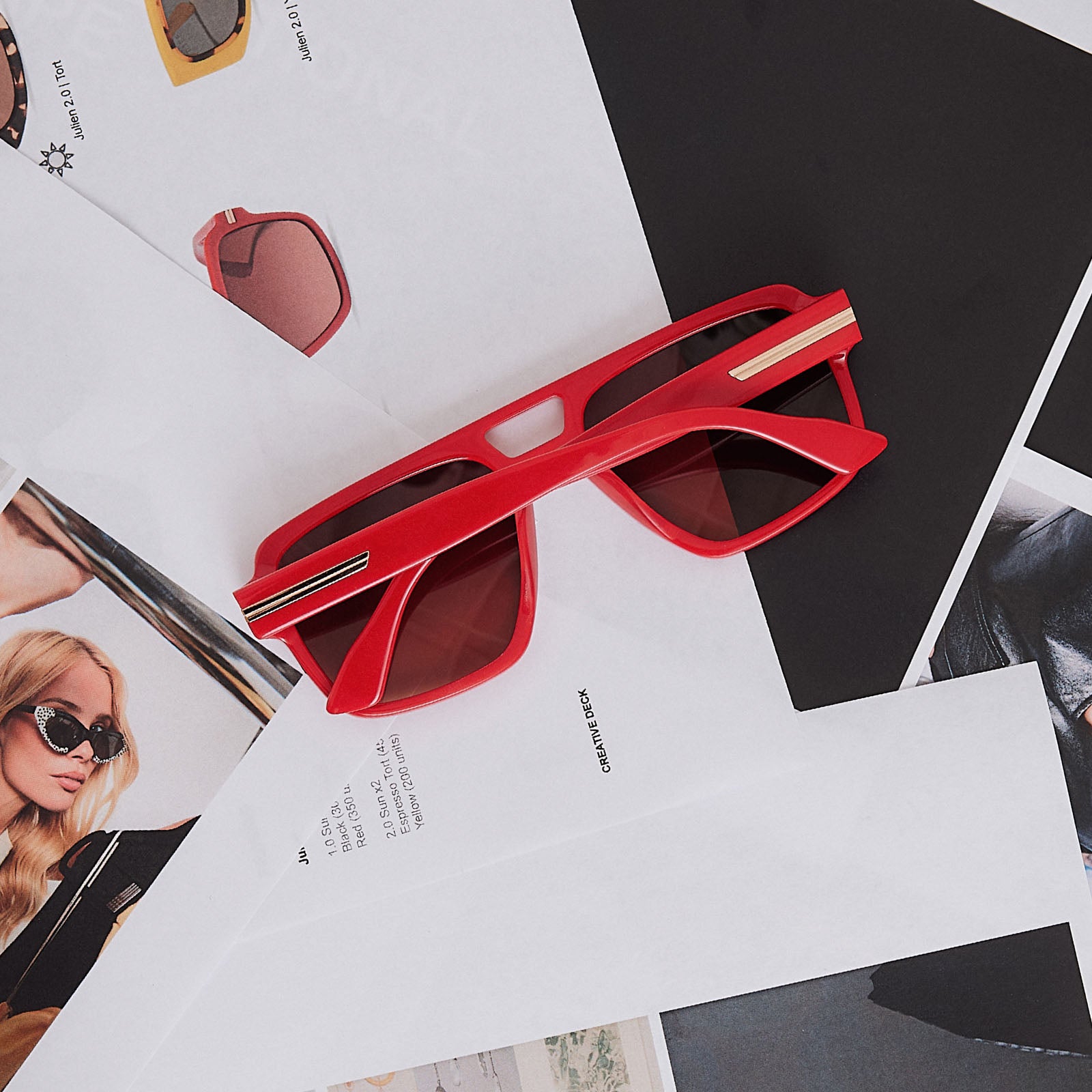 JULIEN NAVIGATOR - ROUGE VOGUE + WARM BROWN GRADIENT SUNGLASSES - Image 6