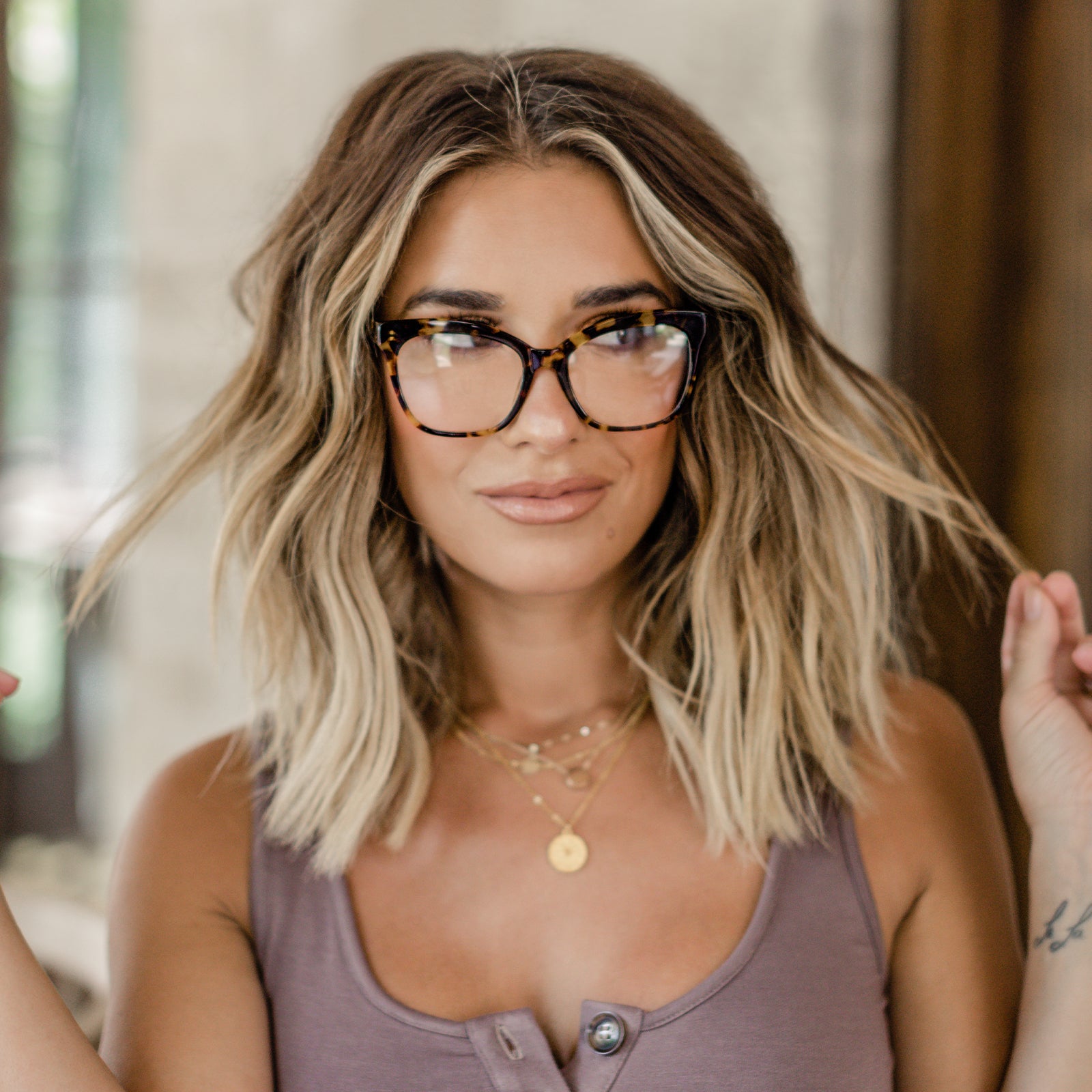 WINSTON - LIGHT PINK CRYSTAL + BLUE LIGHT TECHNOLOGY GLASSES - Image 9