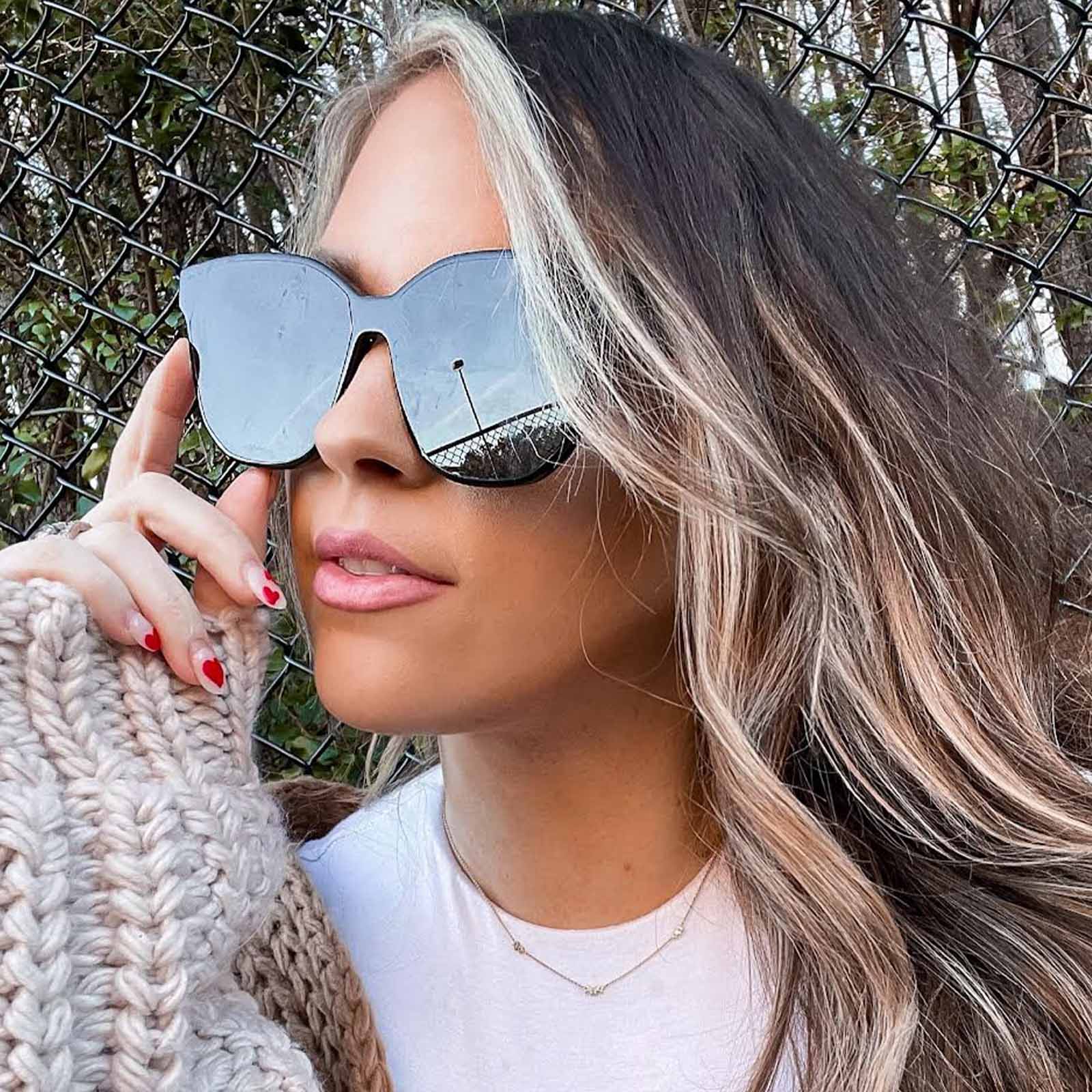 GIA - CREAM TORTOISE + GREY SUNGLASSES - Image 7