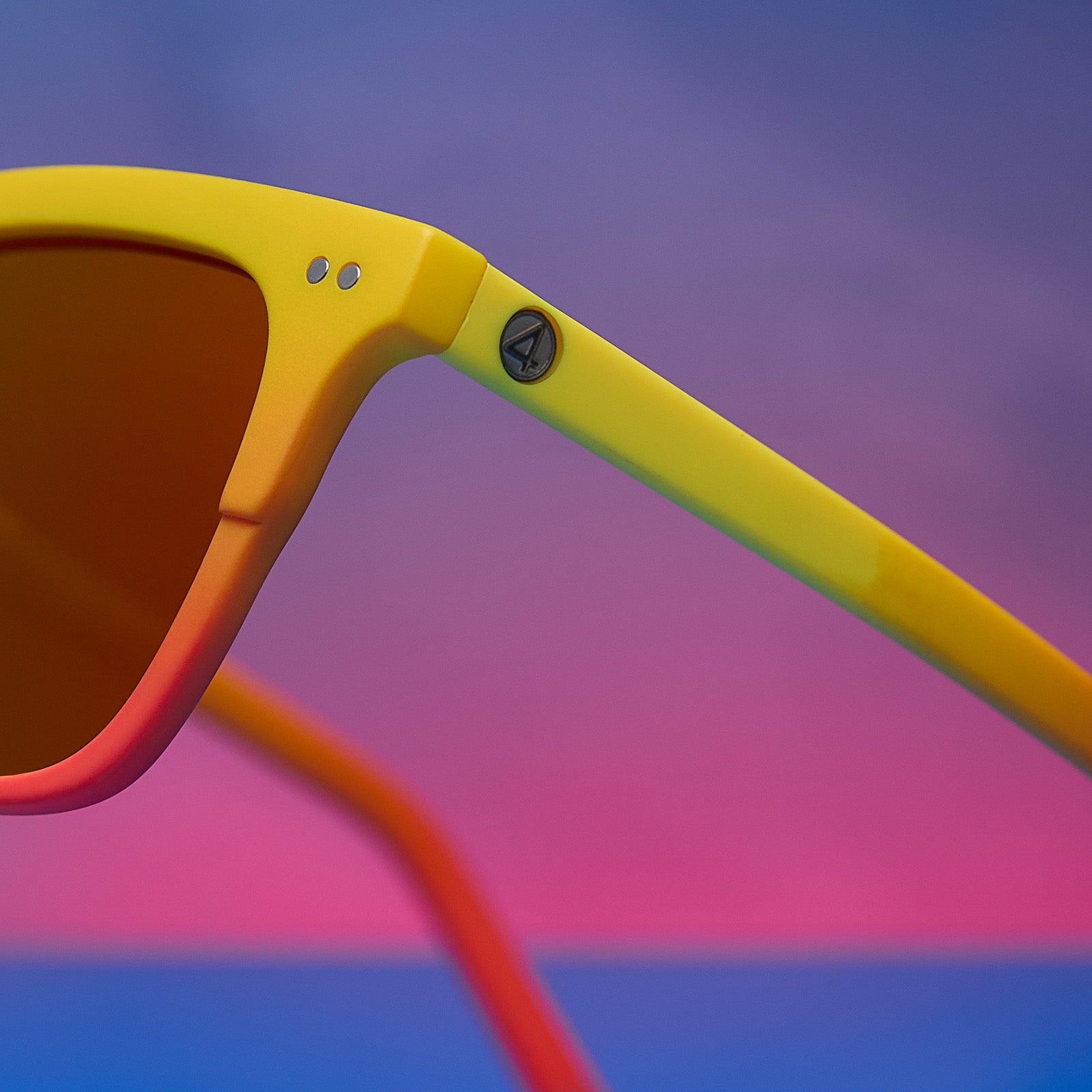 HUMAN TORCHâ„¢ - RADIANT YELLOW TO ORANGE FLAME FADE + BLAZING RED ORANGE MIRROR + POLARIZED SUNGLASSES - Image 5