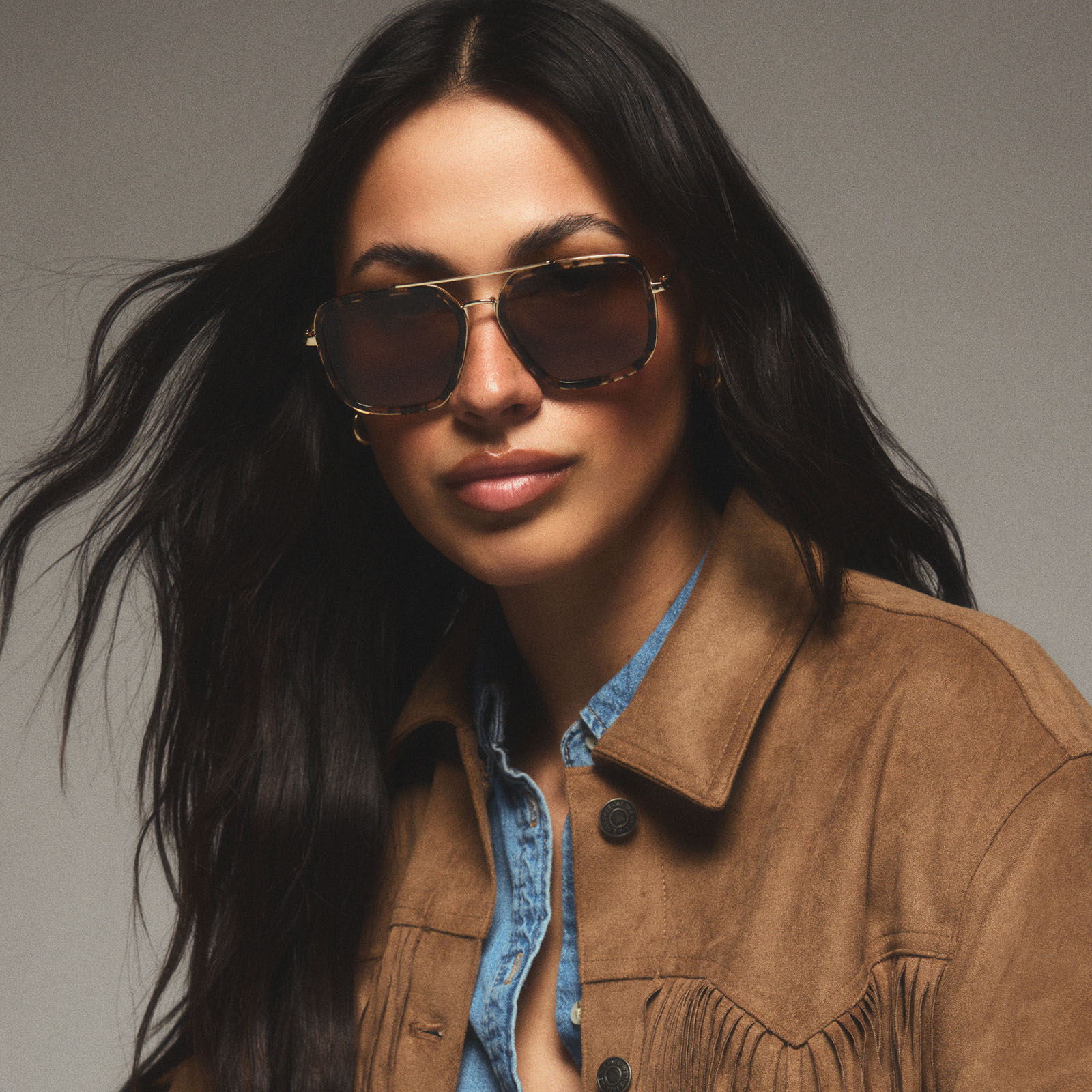 JORDAN - ESPRESSO TORTOISE + BROWN GRADIENT + POLARIZED SUNGLASSES - Image 7