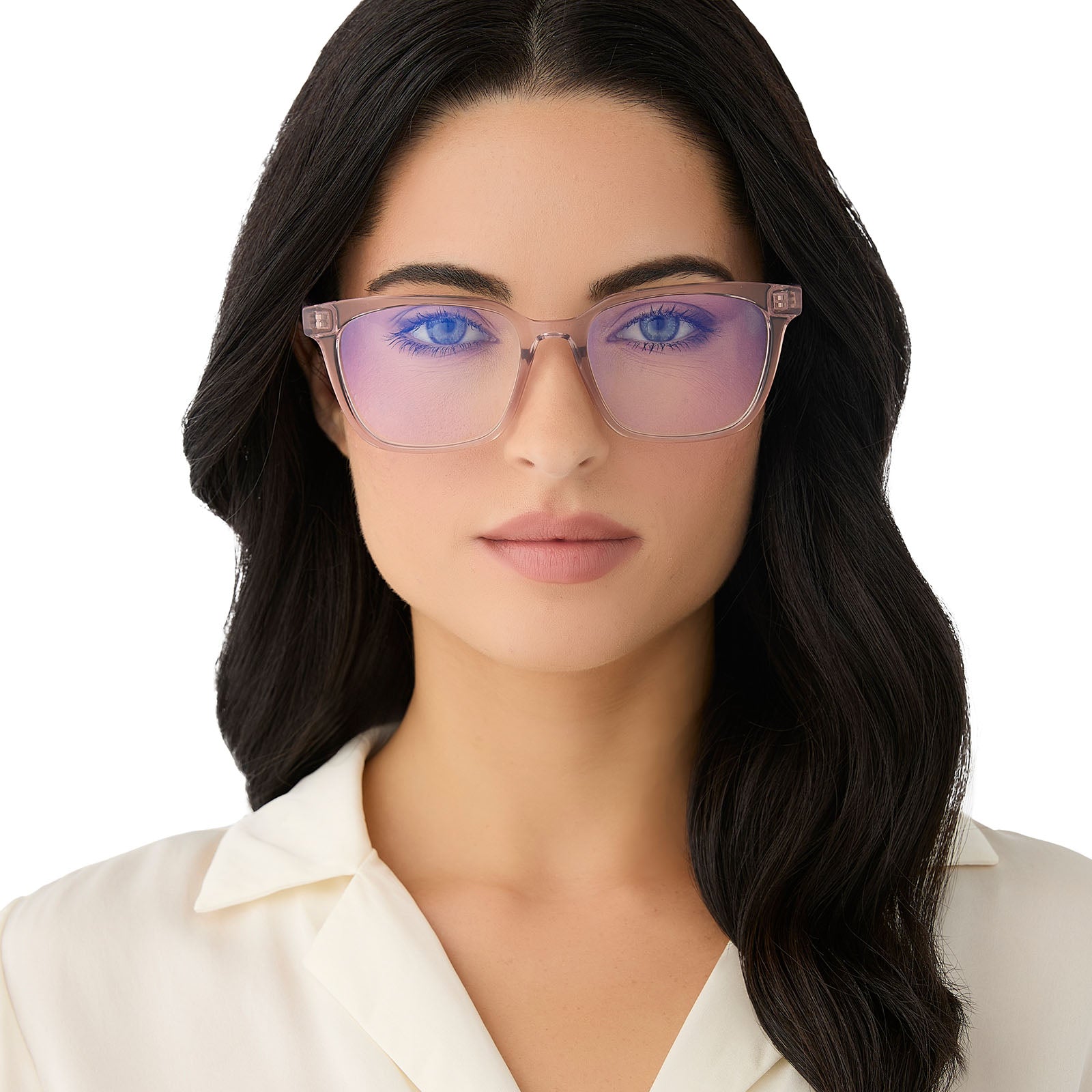 ALEX - LIGHT PINK CRYSTAL + BLUE LIGHT READERS - Image 5