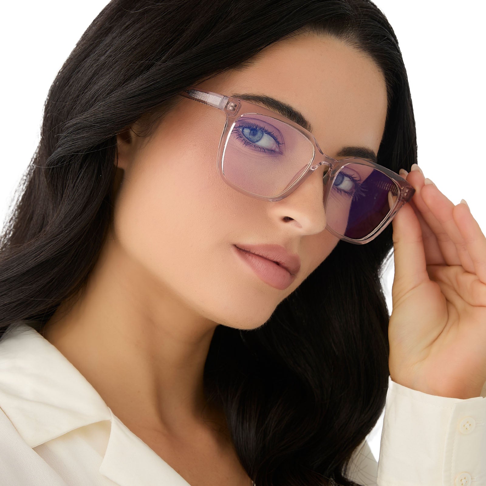 ALEX - LIGHT PINK CRYSTAL + BLUE LIGHT READERS - Image 6