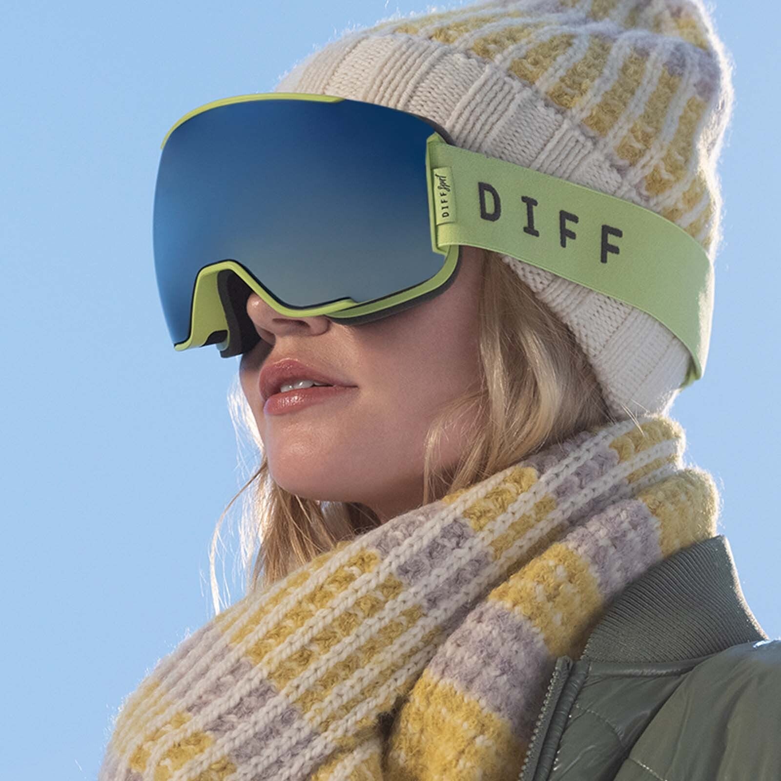 SNOW GOGGLES - ALPINE + LIME GREEN + SILVER MIRROR + POLARIZED GOGGLES & FREE GLACIER GREY LENS - Image 5