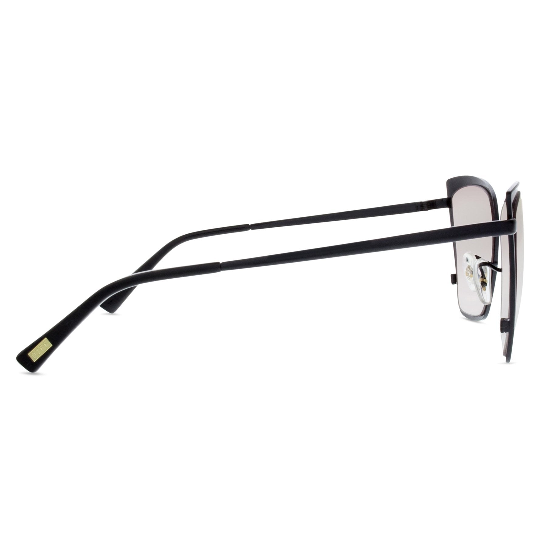 BECKY - BLACK + FLASH GREY GRADIENT SUNGLASSES - Image 4
