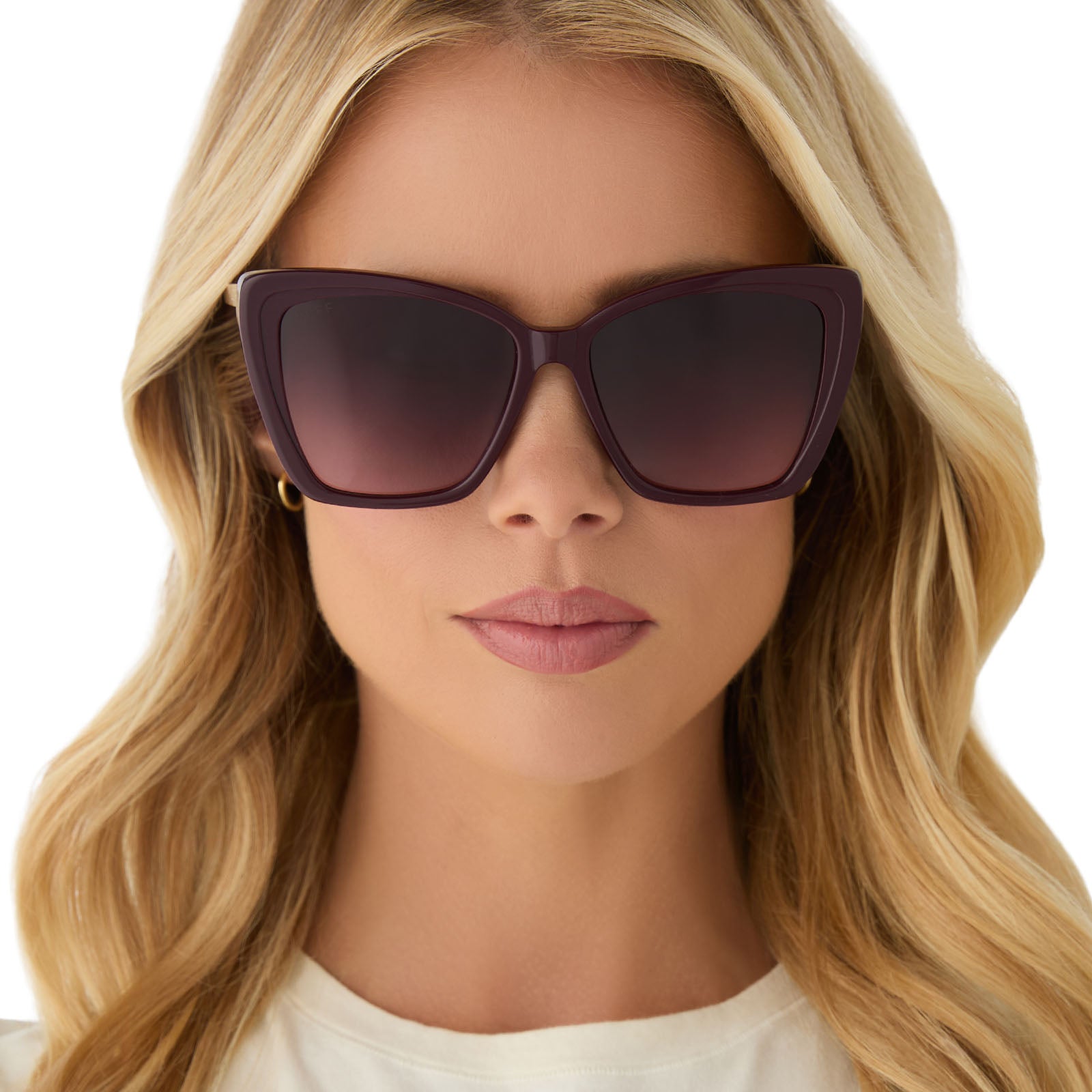 BECKY II - DARK CHERRY LACQUER + DARK CHERRY GRADIENT + POLARIZED SUNGLASSES - Image 9