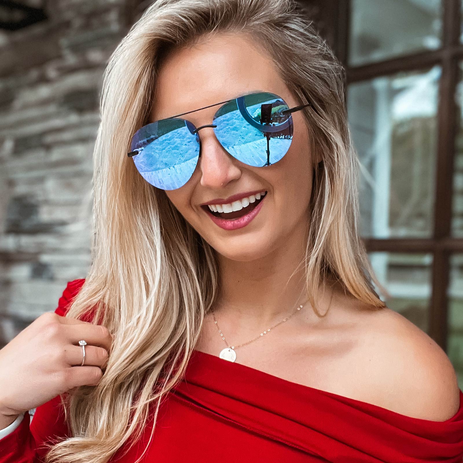 LENOX - MATTE BLACK + PURPLE MIRROR SUNGLASSES - Image 5
