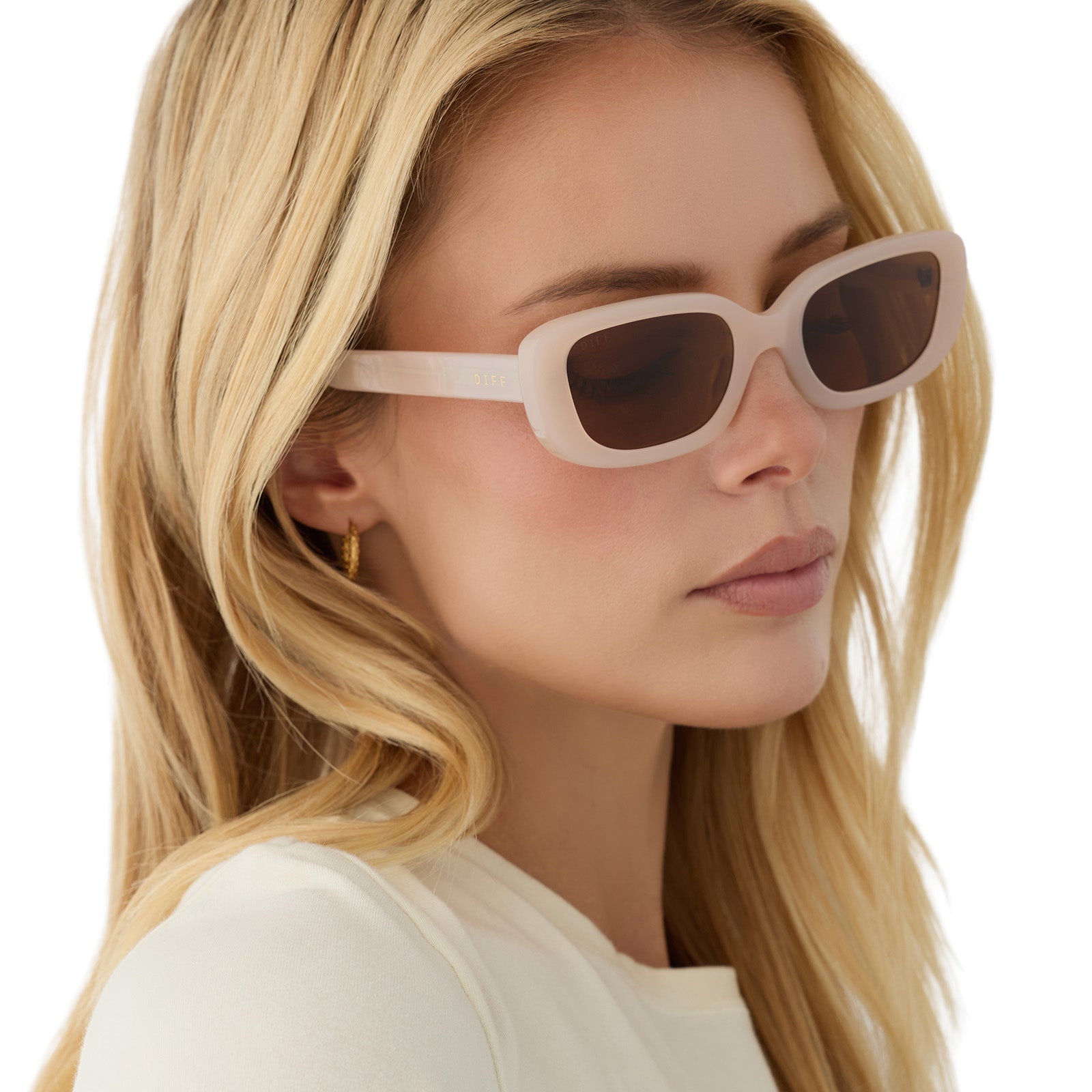 DAPHNE II - MILKY BLUSH + BROWN + POLARIZED SUNGLASSES - Image 6