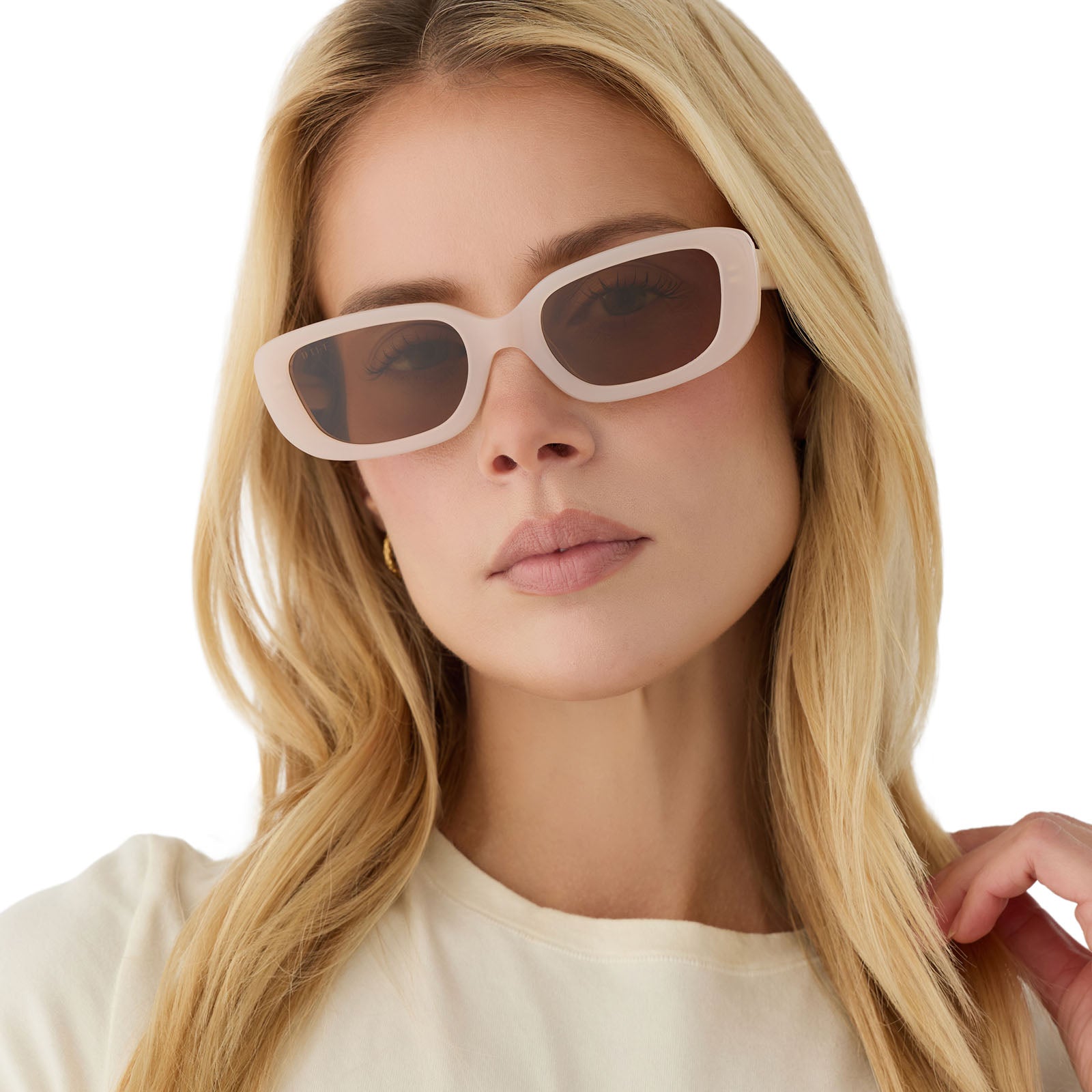 DAPHNE II - MILKY BLUSH + BROWN + POLARIZED SUNGLASSES - Image 5