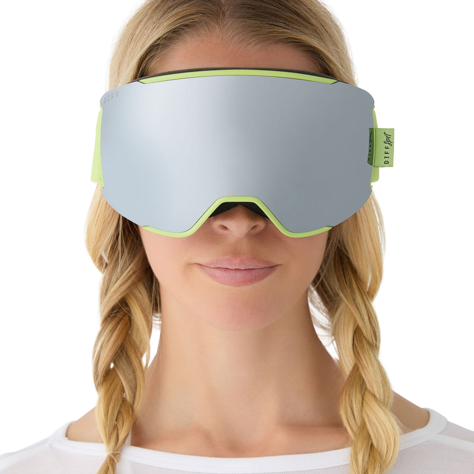 SNOW GOGGLES - ALPINE + LIME GREEN + SILVER MIRROR + POLARIZED GOGGLES & FREE GLACIER GREY LENS - Image 8