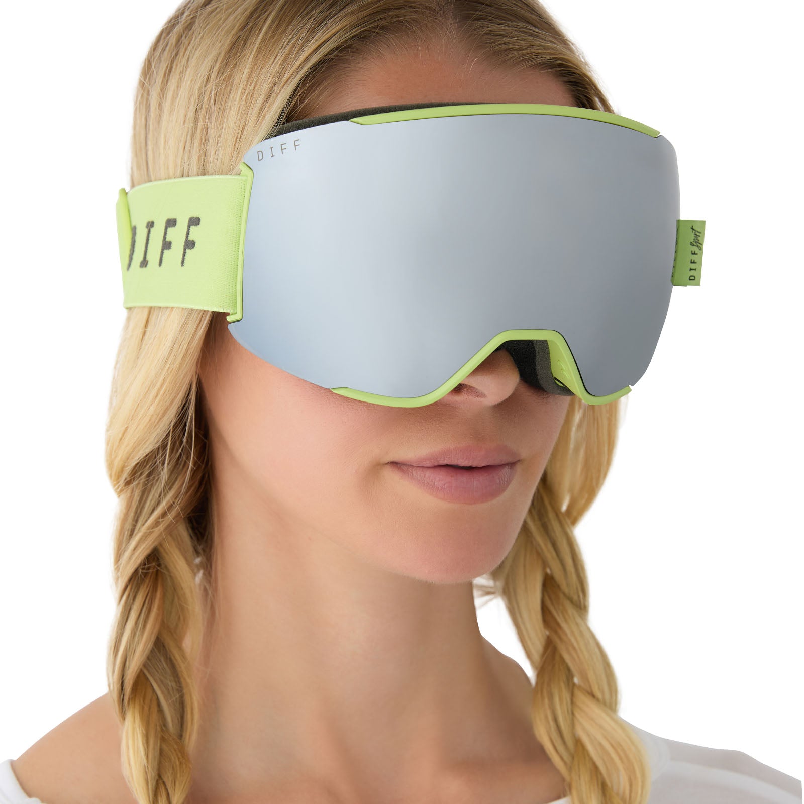 SNOW GOGGLES - ALPINE + LIME GREEN + SILVER MIRROR + POLARIZED GOGGLES & FREE GLACIER GREY LENS - Image 4