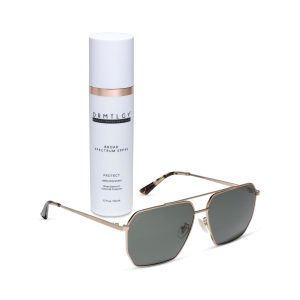 DRMTLGY - BERKELY + CHAMPAGNE GOLD + ALOE GREEN GRADIENT + POLARIZED SUNGLASSES