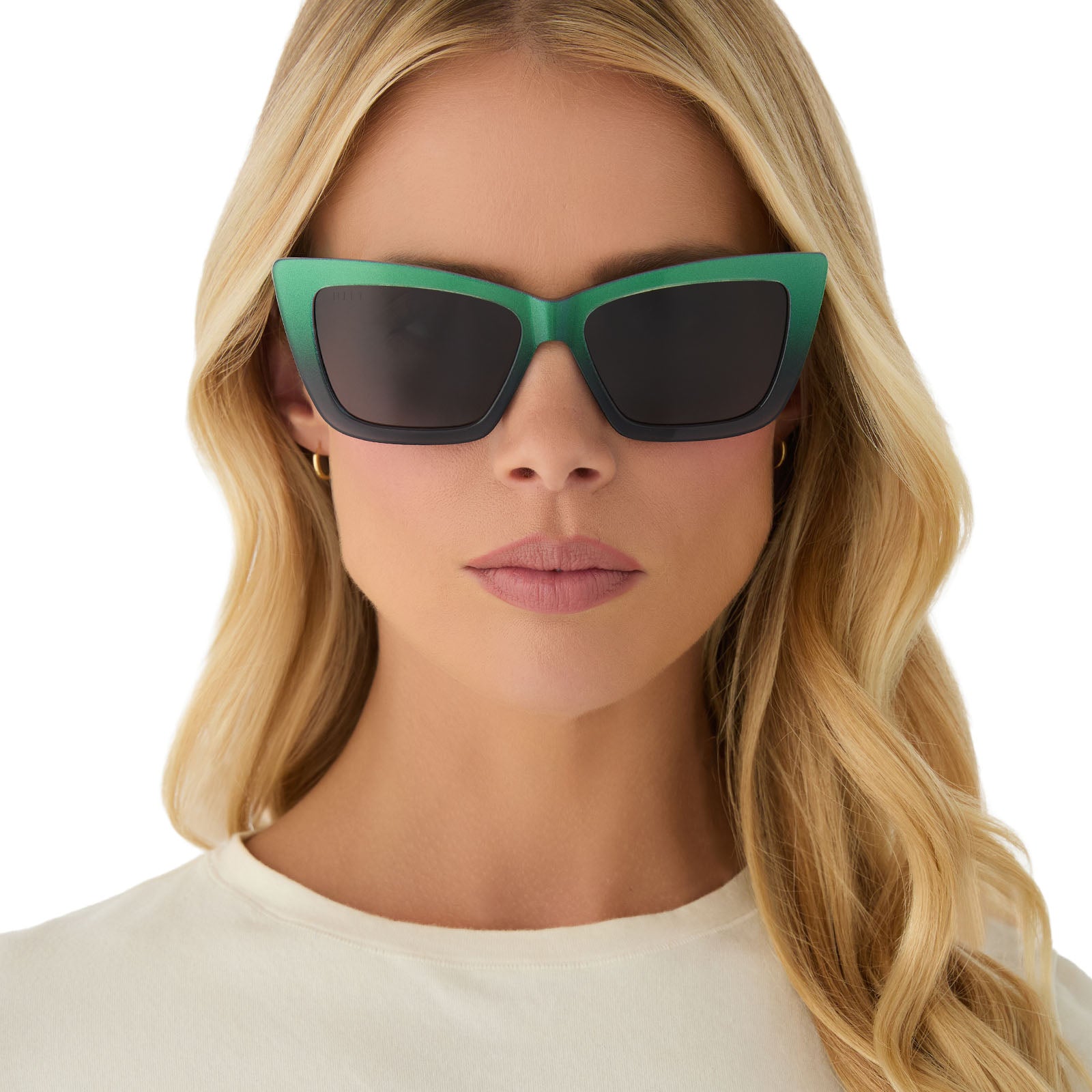 ELPHABA EMERALD - ENCHANTING EMERALD TO BLACK + SHADOWY GREY SUNGLASSES - Image 12