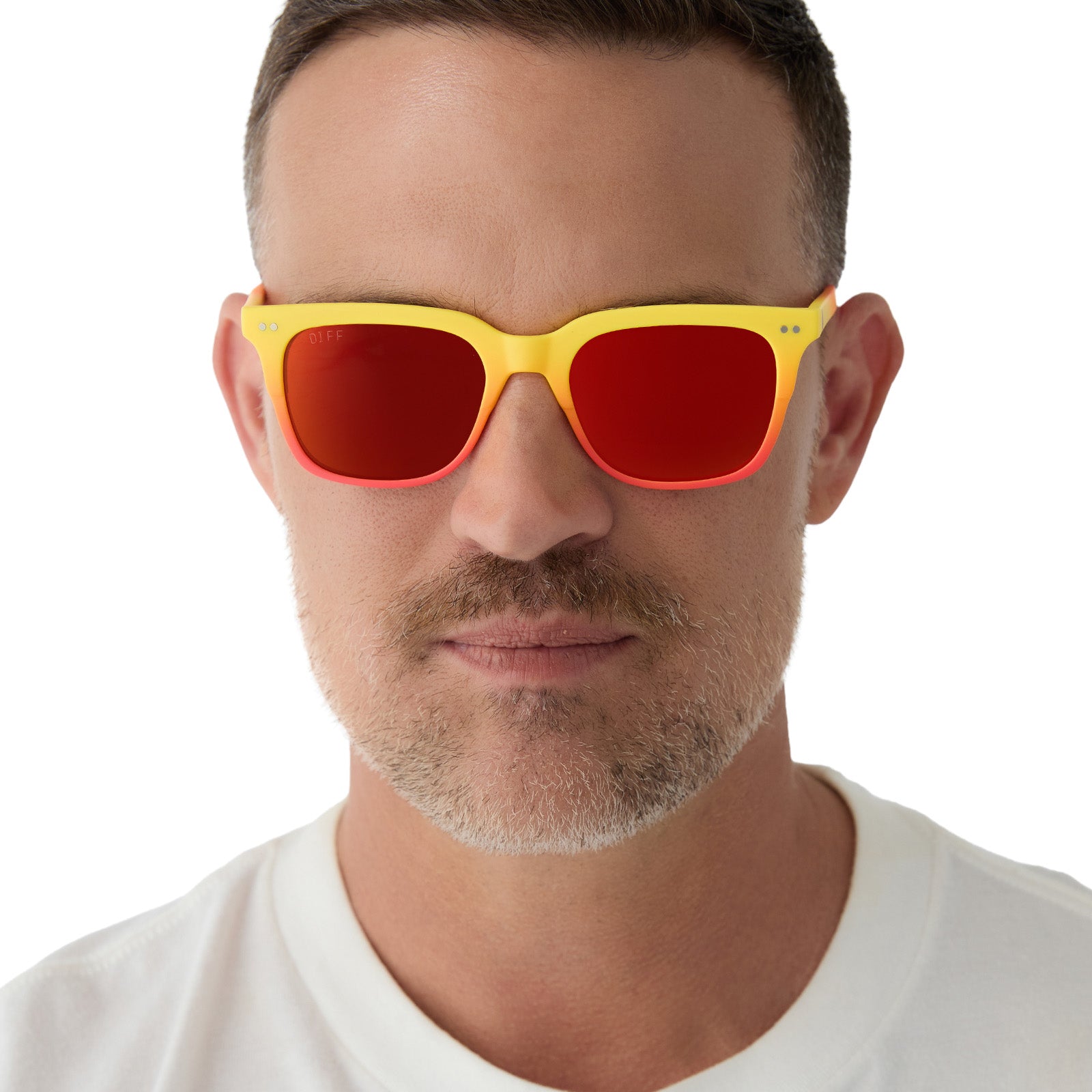 HUMAN TORCHâ„¢ - RADIANT YELLOW TO ORANGE FLAME FADE + BLAZING RED ORANGE MIRROR + POLARIZED SUNGLASSES - Image 7