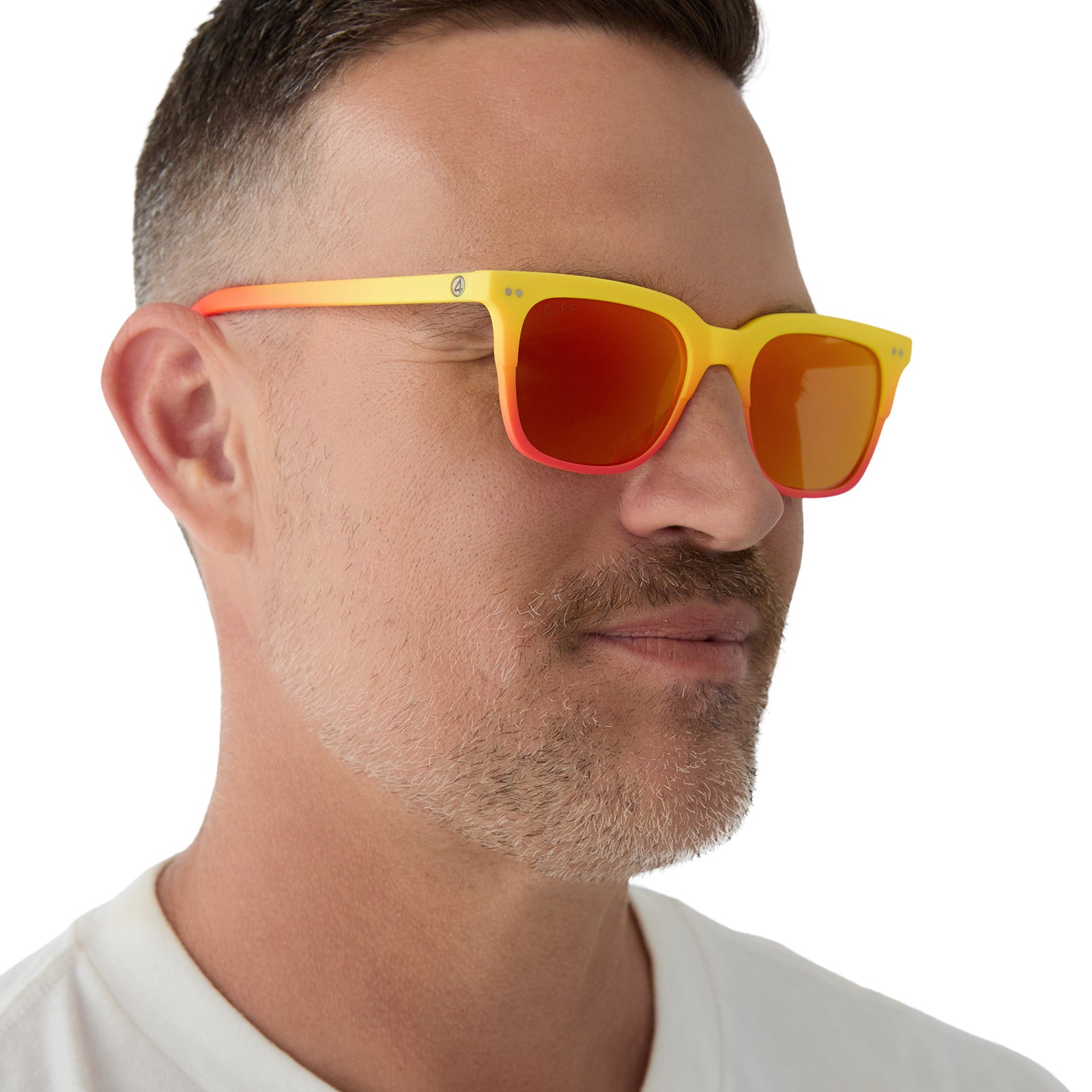 HUMAN TORCHâ„¢ - RADIANT YELLOW TO ORANGE FLAME FADE + BLAZING RED ORANGE MIRROR + POLARIZED SUNGLASSES - Image 9