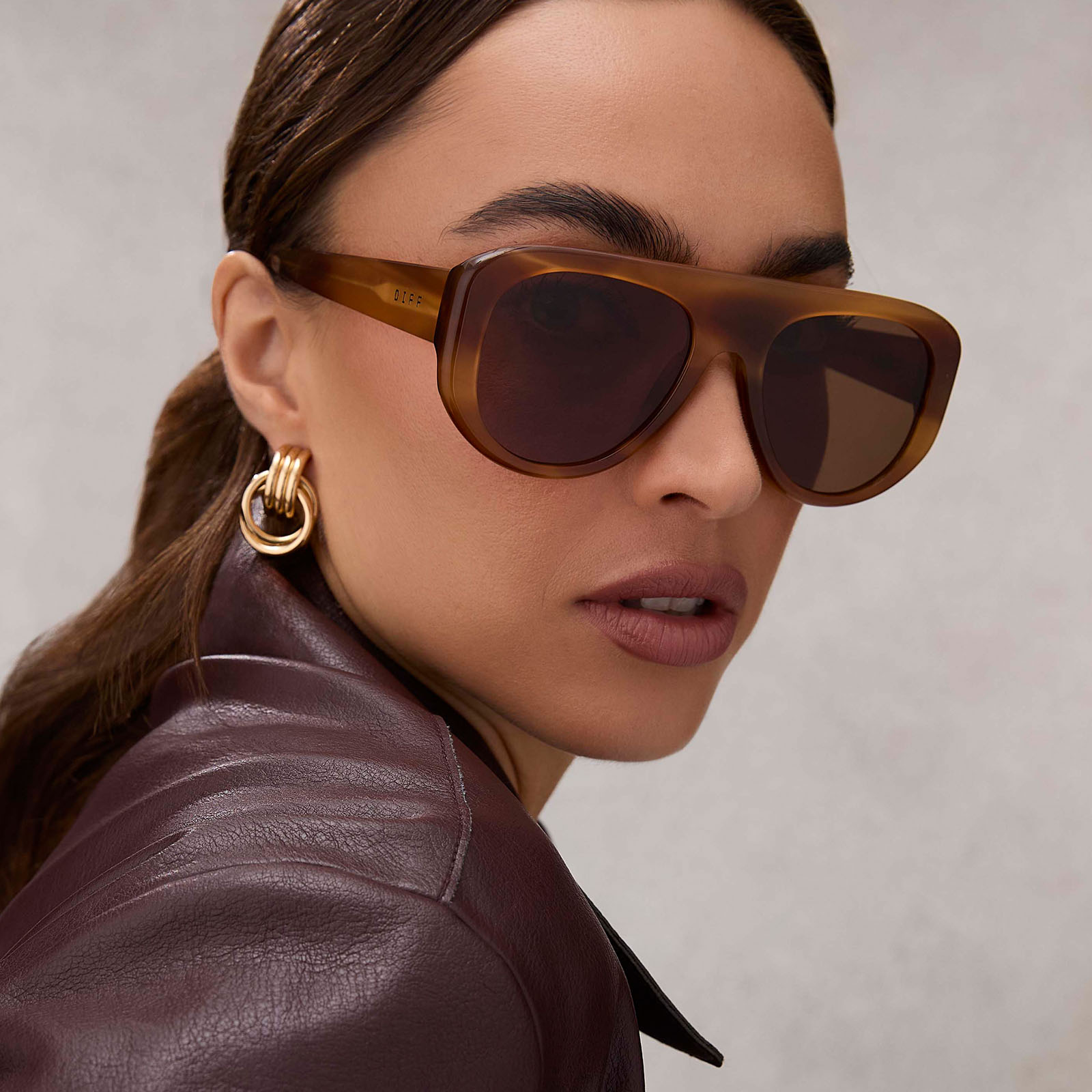 MORGAN - TAWNY TORTOISE + BROWN SUNGLASSES - Image 7