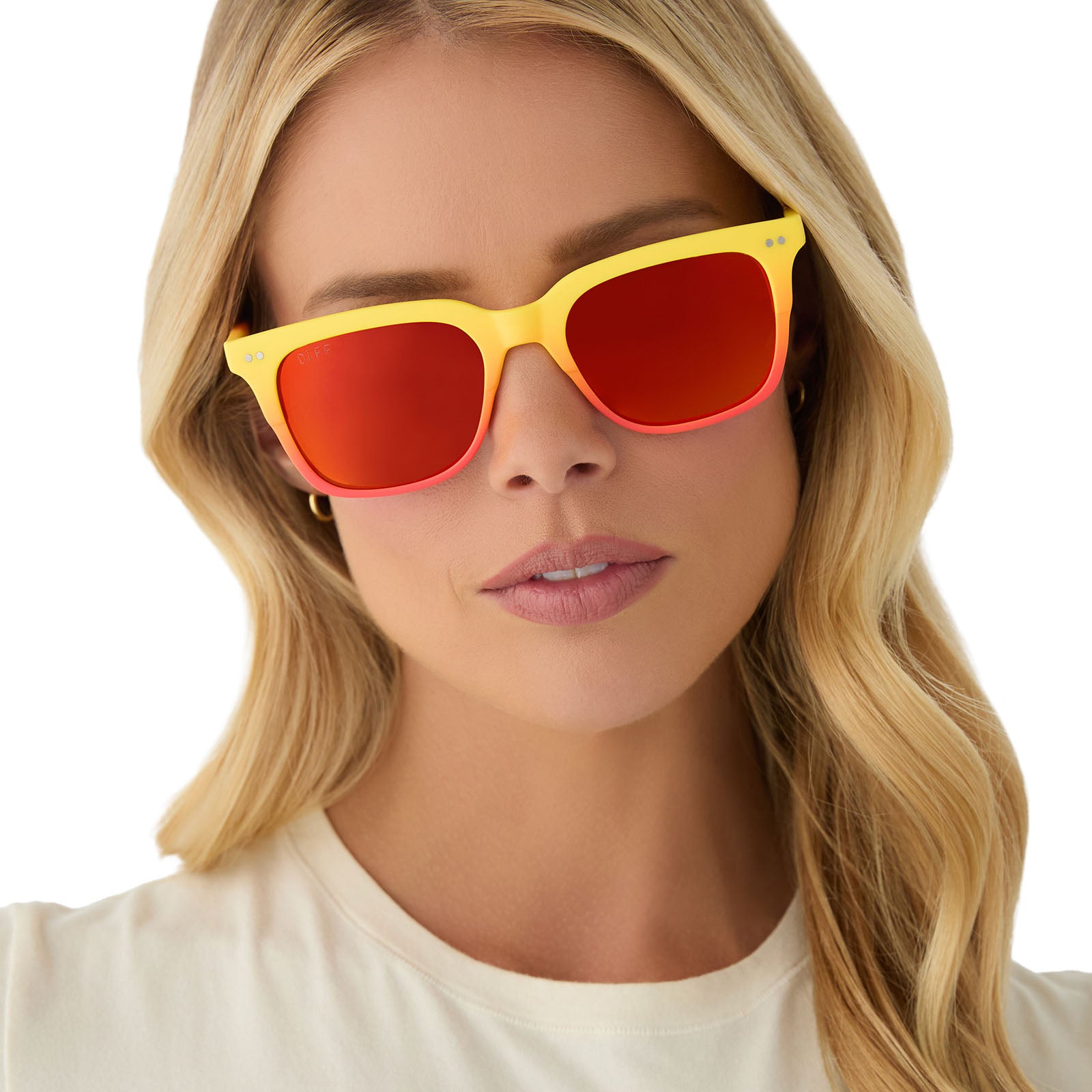 HUMAN TORCHâ„¢ - RADIANT YELLOW TO ORANGE FLAME FADE + BLAZING RED ORANGE MIRROR + POLARIZED SUNGLASSES - Image 8