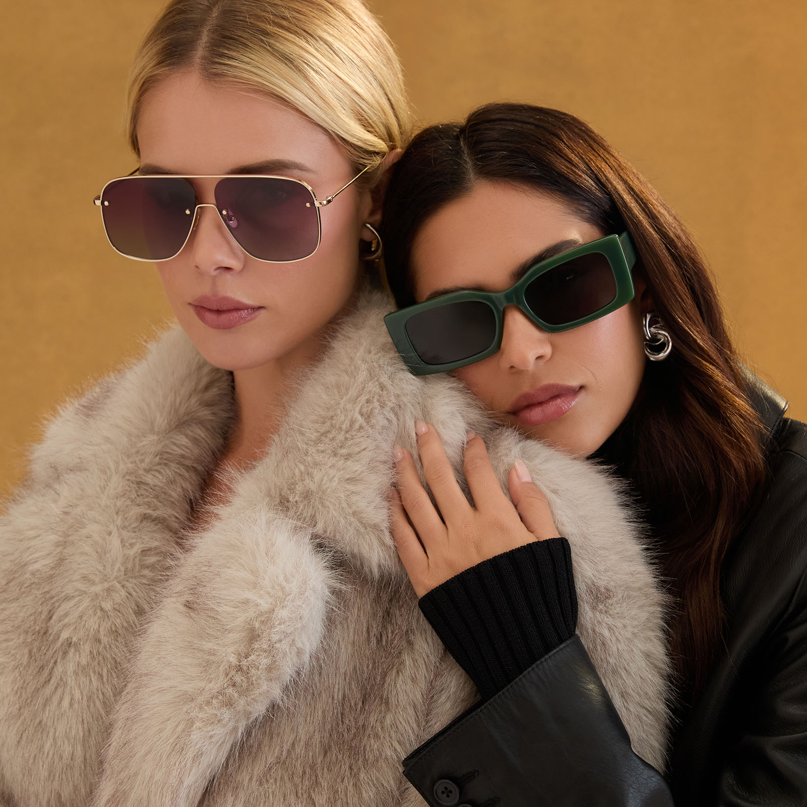CYNTHIA - GOLD + BORDEAUX TEMPLE TIPS + WINE GRADIENT + POLARIZED SUNGLASSES - Image 11