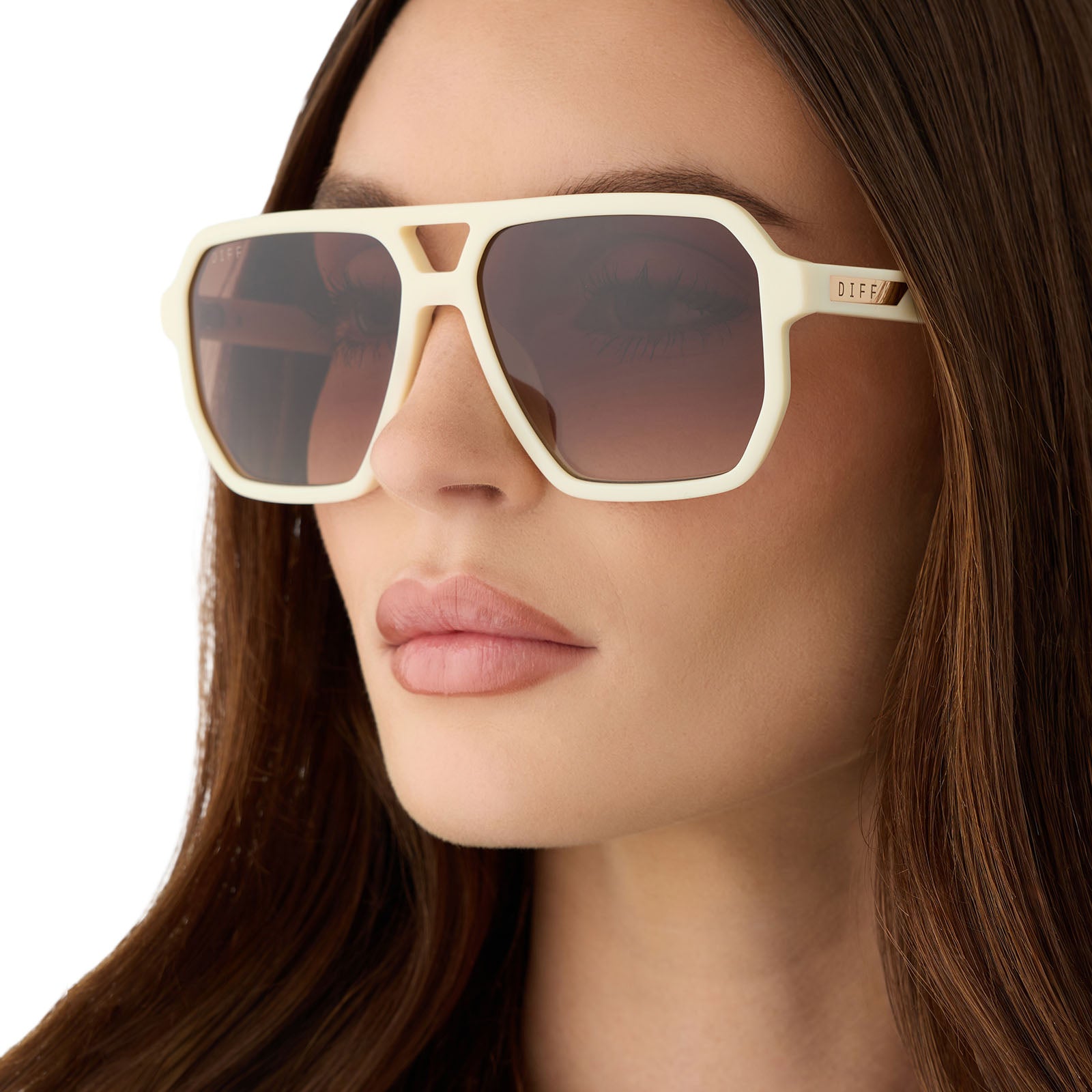CAMERON - COURTSIDE IVORY + BROWN GRADIENT + POLARIZED SUNGLASSES - Image 8