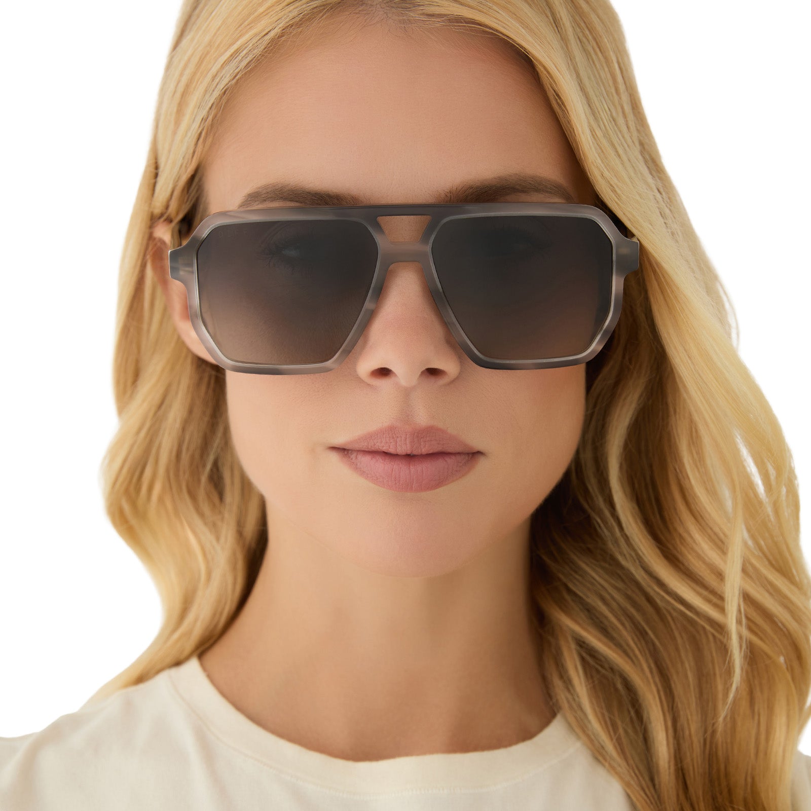 CAMERON - SMOKE MARBLE + GREY GRADIENT + POLARIZED SUNGLASSES - Image 7