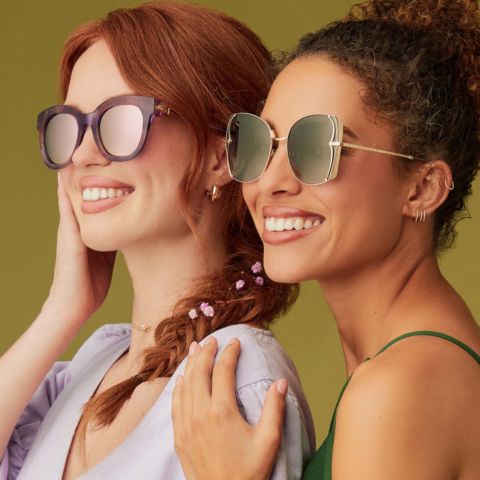 RAPUNZEL - MARBLED FLORAL + ROSE PINK + POLARIZED SUNGLASSES - Image 7