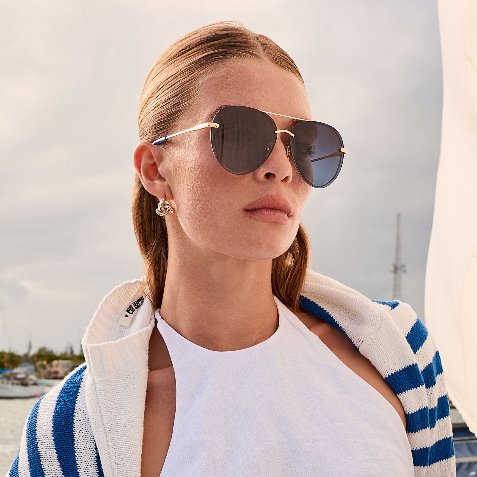 LENOX - GOLD + BLUE GRADIENT + POLARIZED SUNGLASSES - Image 5