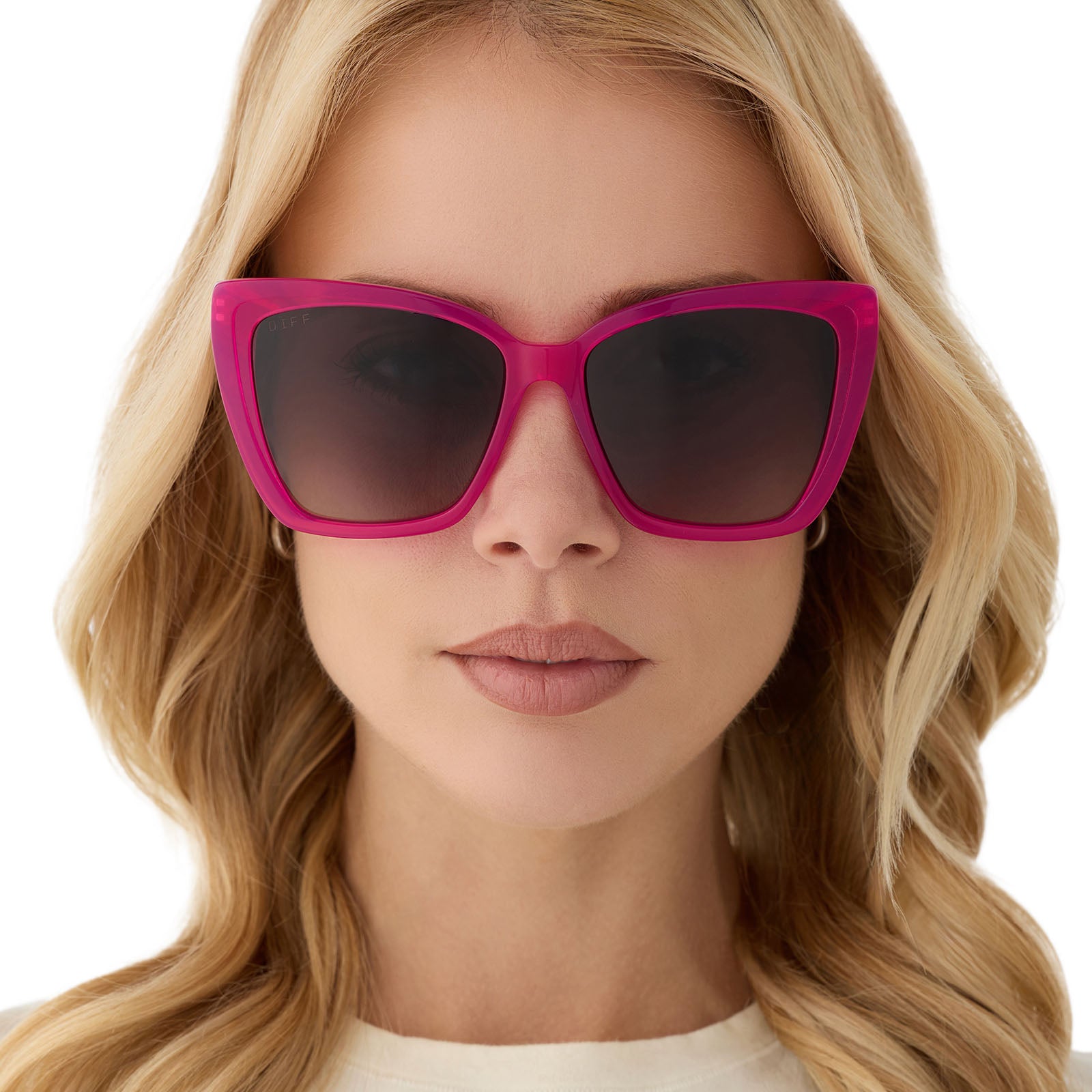 BECKY II - BRIGHT TULIP + GOLD + GREY GRADIENT + POLARIZED SUNGLASSES - Image 5
