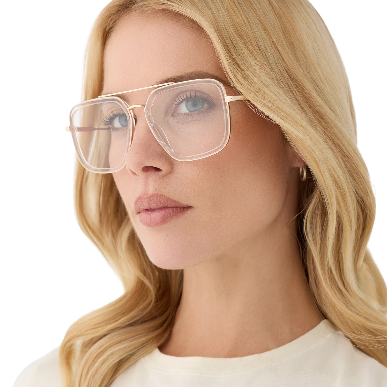 JORDAN - GOLD + CLEAR CRYSTAL TEMPLE TIPS + GLASSES - Image 11
