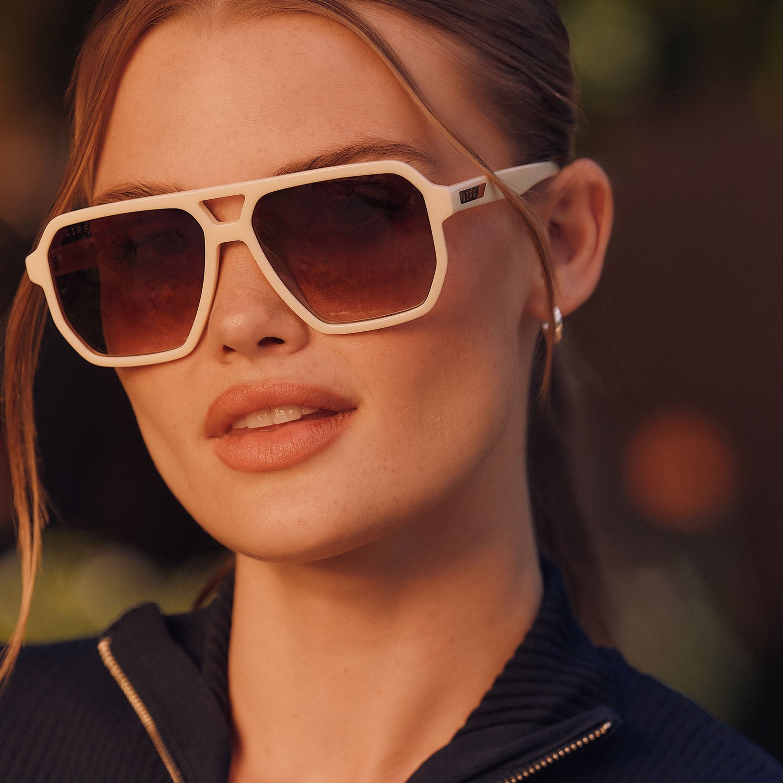 CAMERON - COURTSIDE IVORY + BROWN GRADIENT + POLARIZED SUNGLASSES - Image 5