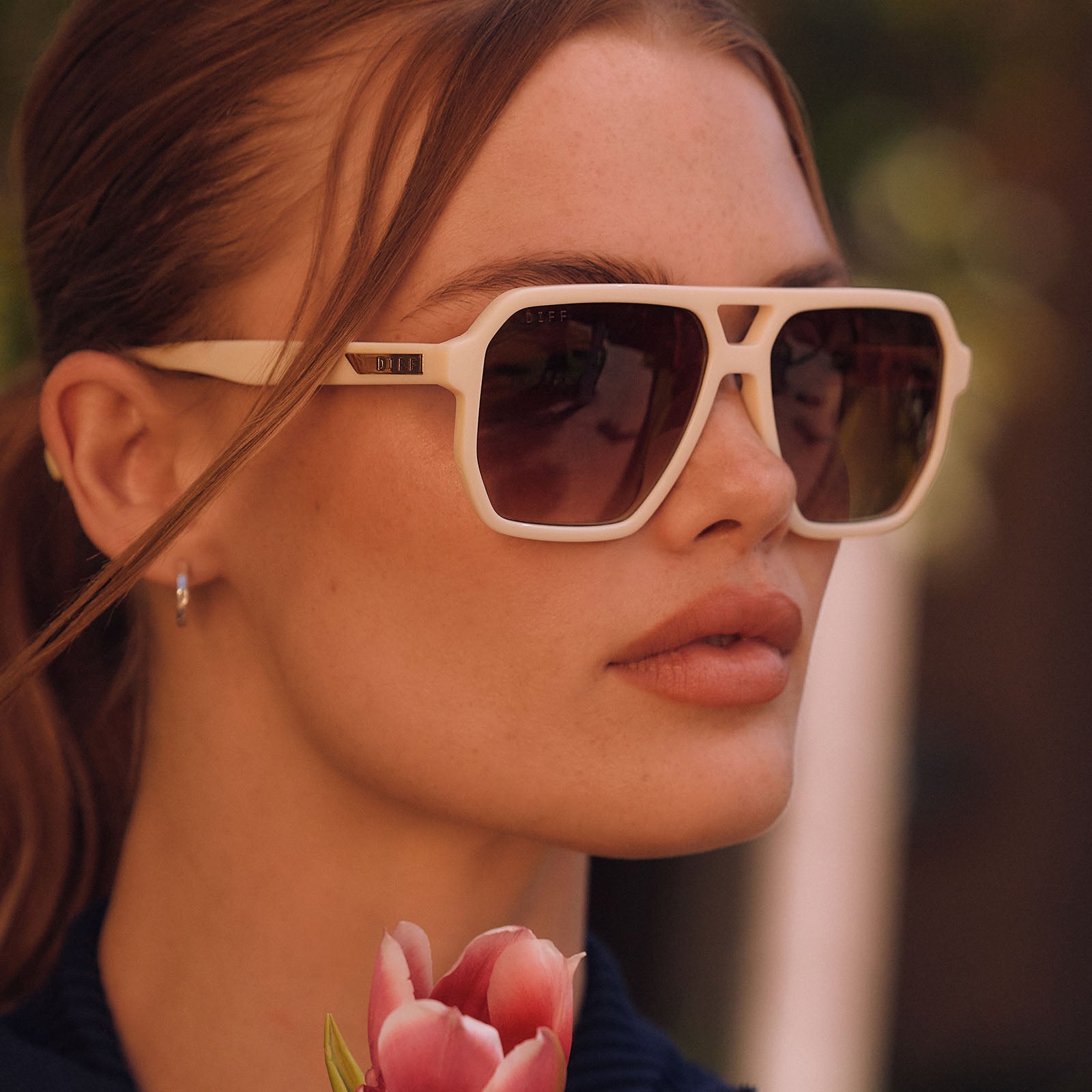 CAMERON - COURTSIDE IVORY + BROWN GRADIENT + POLARIZED SUNGLASSES - Image 7