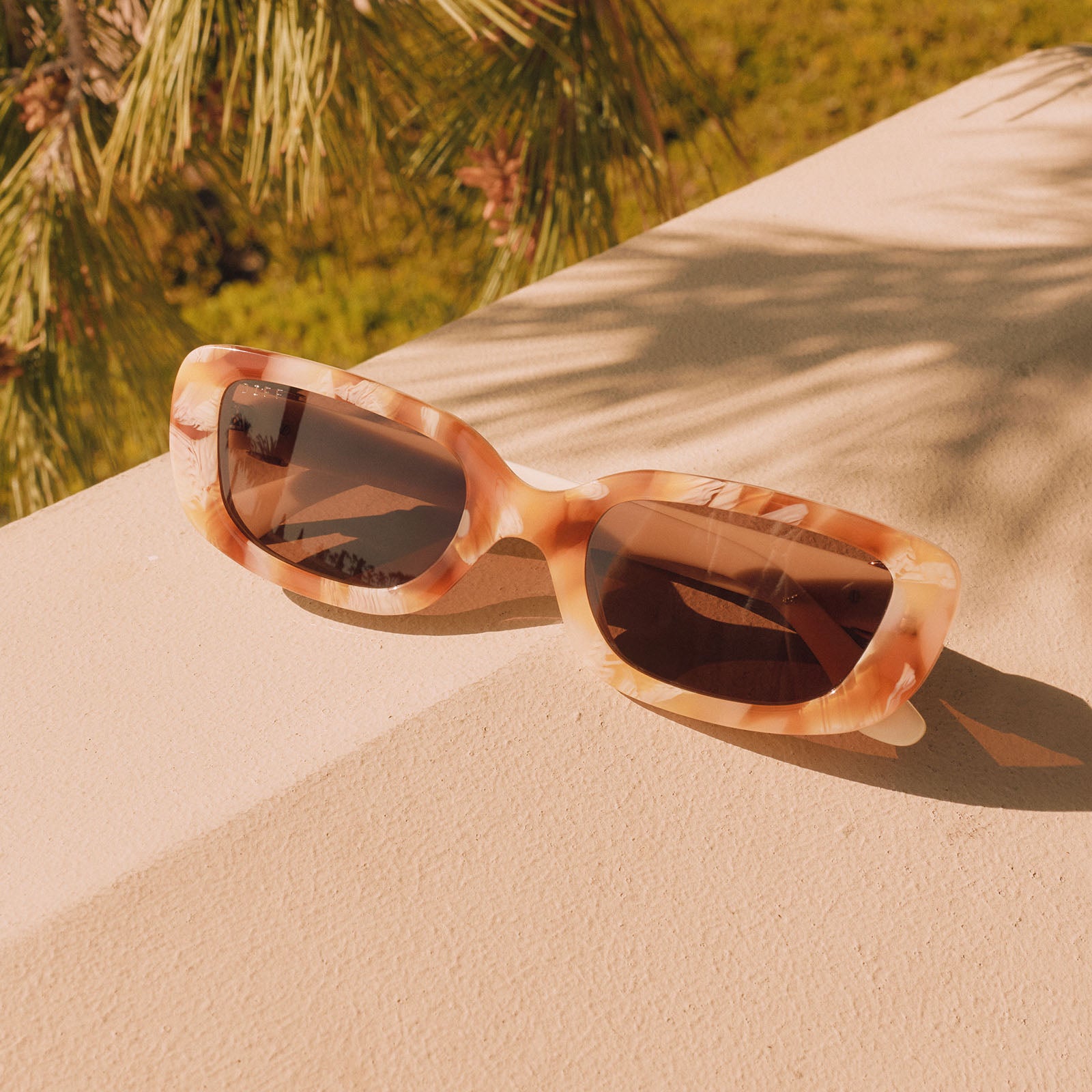 DAPHNE - GILDED TORTOISE + COURTSIDE IVORY + BROWN + POLARIZED SUNGLASSES - Image 7