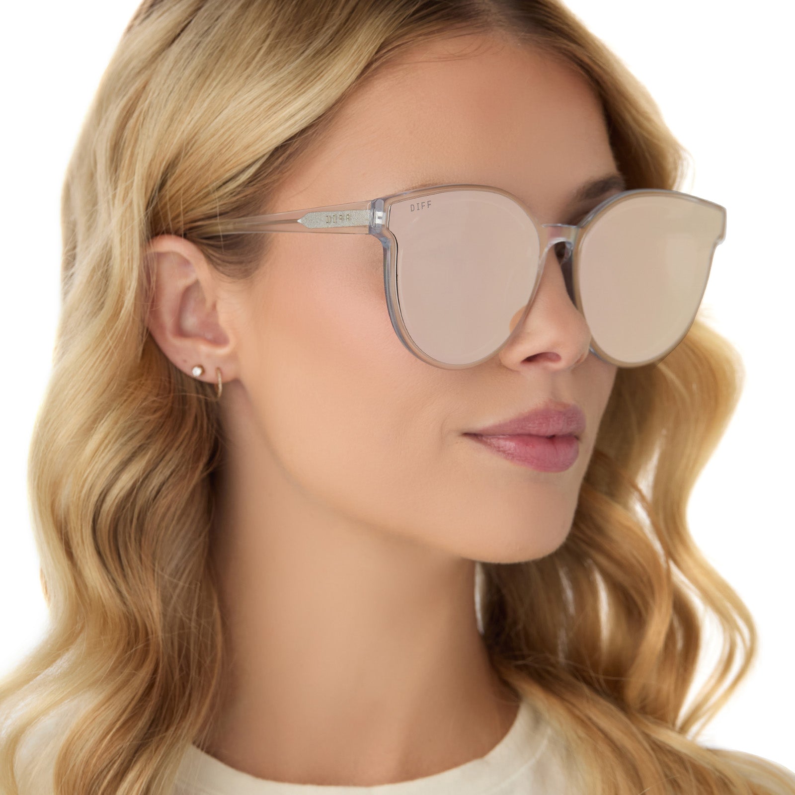 GEMMA - OPALESCENT PINK + CHERRY BLOSSOM MIRROR SUNGLASSES - Image 8