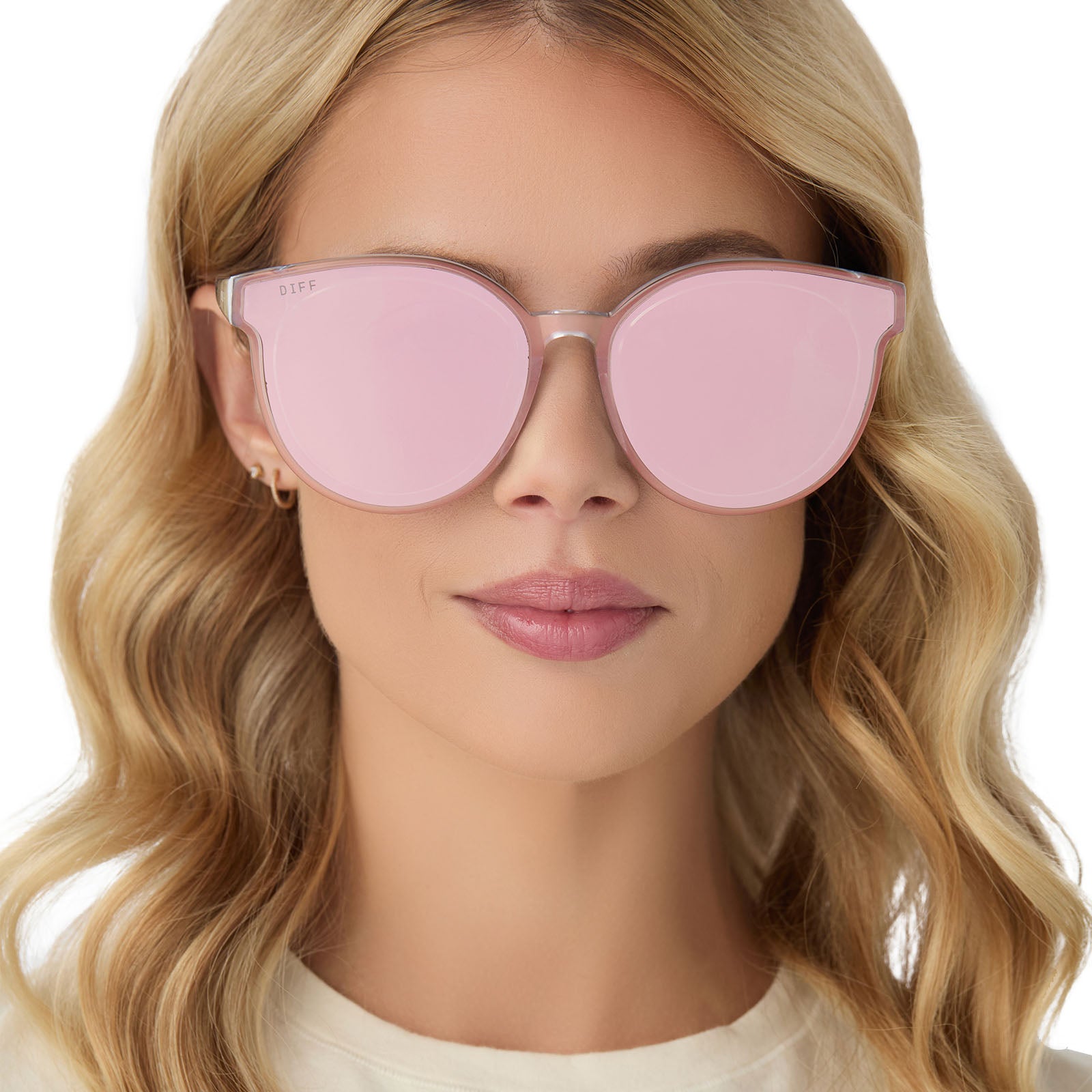 GEMMA - OPALESCENT PINK + CHERRY BLOSSOM MIRROR SUNGLASSES - Image 7
