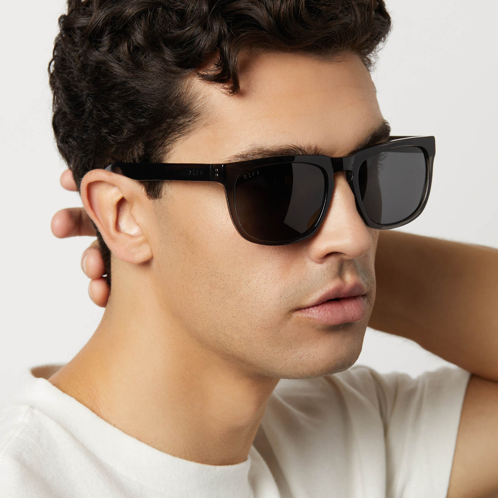 JAKE - BLACK SMOKE CRYSTAL + GREY + POLARIZED SUNGLASSES - Image 6
