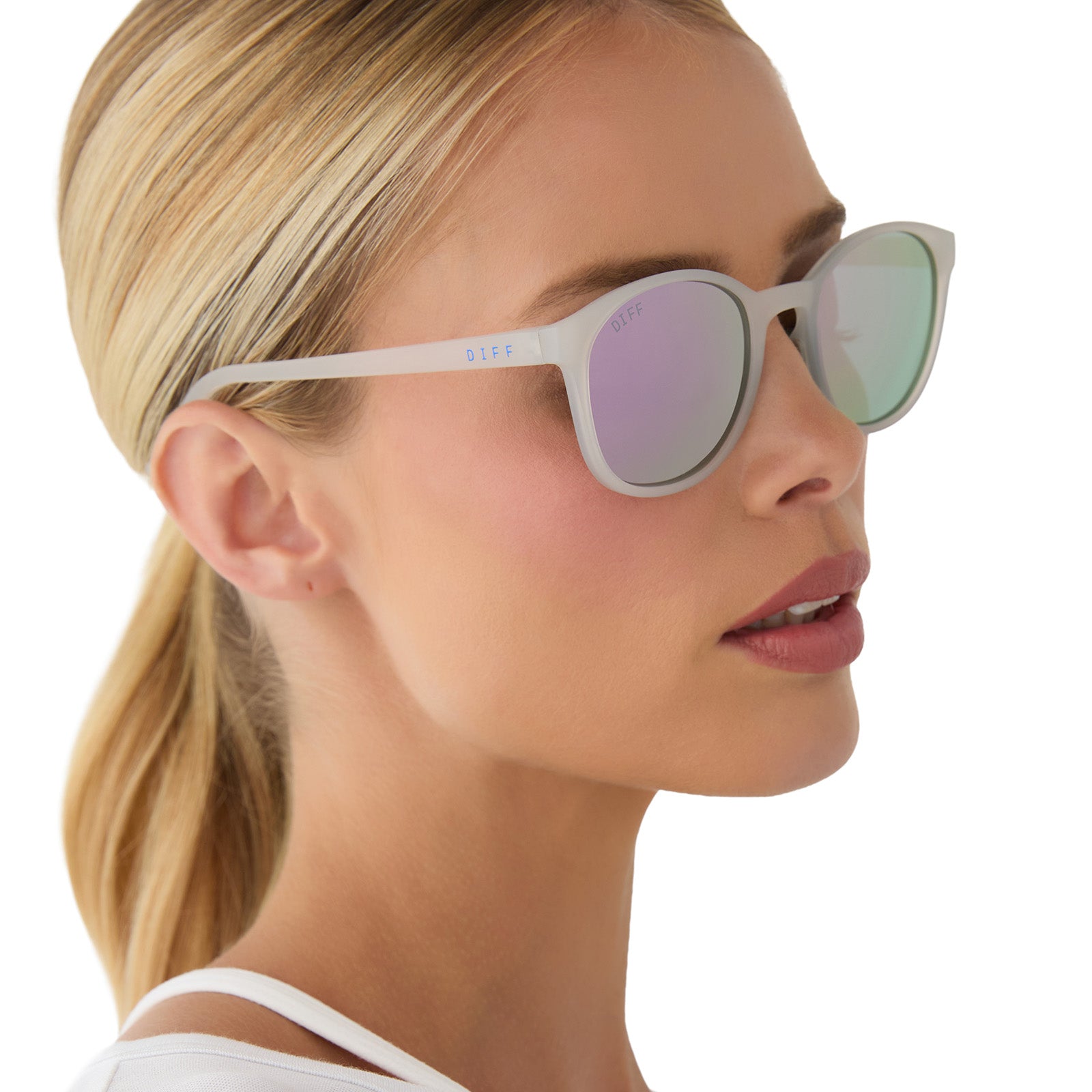 VOLLEY - FROSTY MATTE CRYSTAL + LAVENDER MIRROR + POLARIZED SUNGLASSES - Image 7