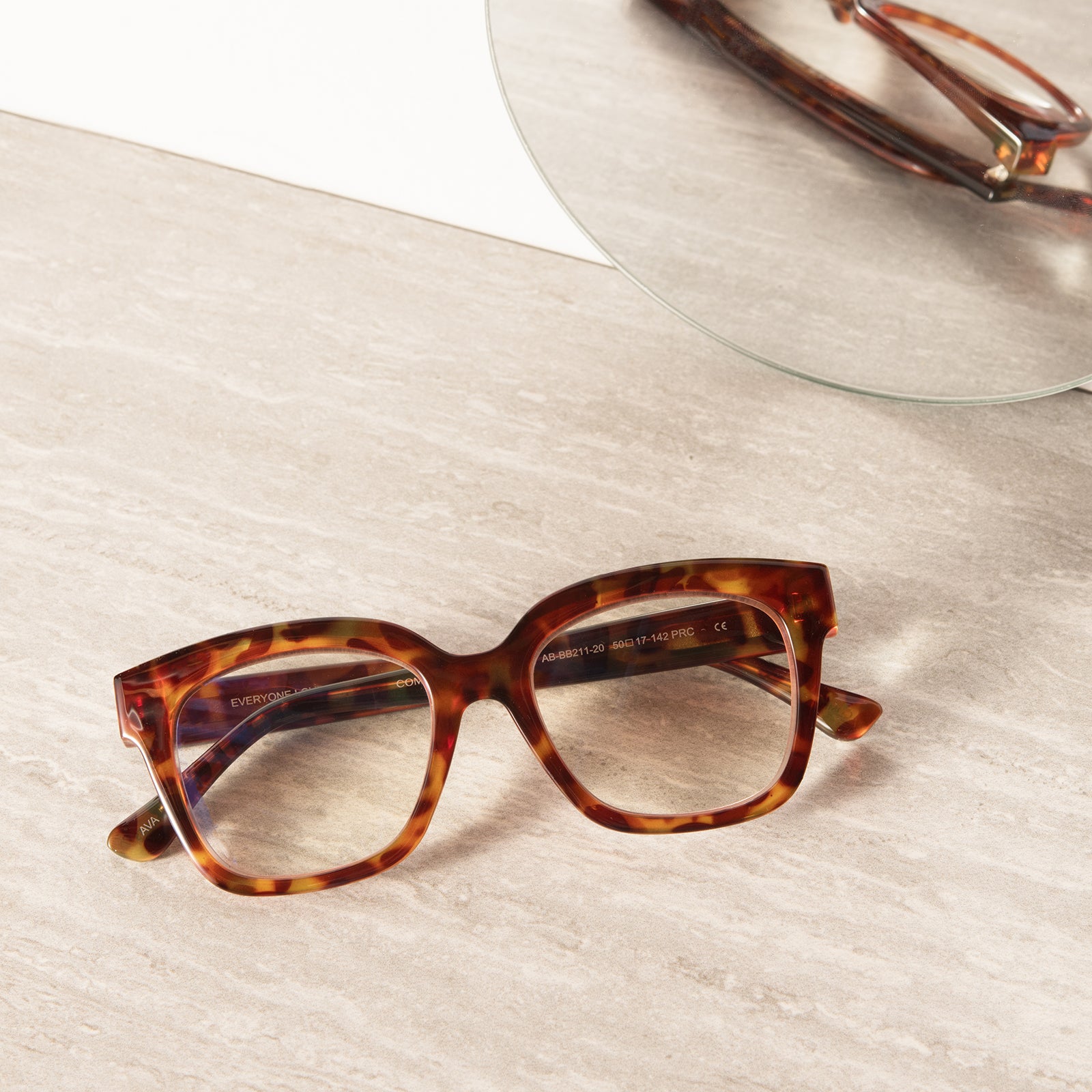 AVA - AMBER TORTOISE + BLUE LIGHT READERS - Image 8