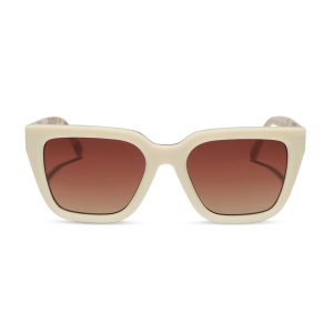 AMARA - COURTSIDE IVORY + GILDED TORTOISE + BROWN GRADIENT + POLARIZED SUNGLASSES