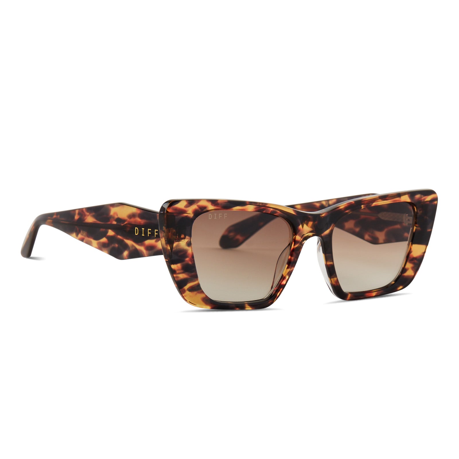 AURA - WILD TORTOISE + BROWN GRADIENT SUNGLASSES - Image 2
