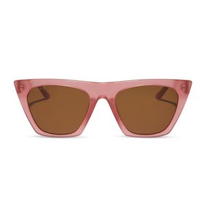AVRIL - GUAVA + BROWN SUNGLASSES