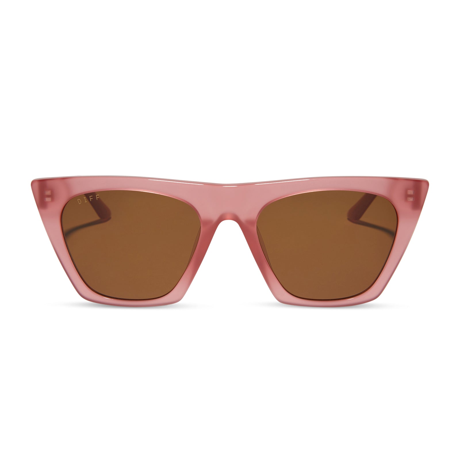 AVRIL - GUAVA + BROWN SUNGLASSES