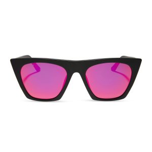 AVRIL - MATTE BLACK + SUNSET MIRROR SUNGLASSES