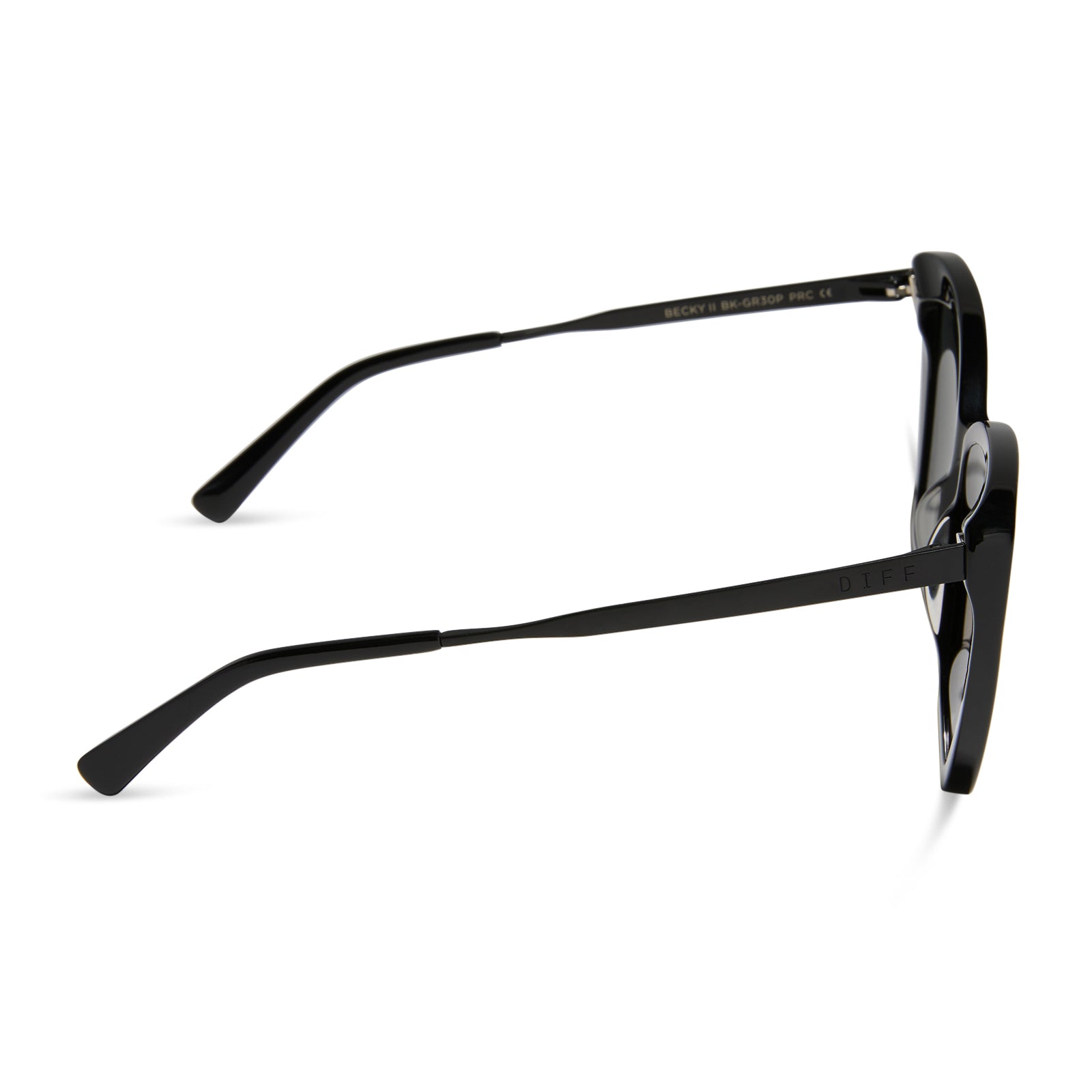 BECKY II - BLACK + DARK SMOKE POLARIZED SUNGLASSES - Image 3