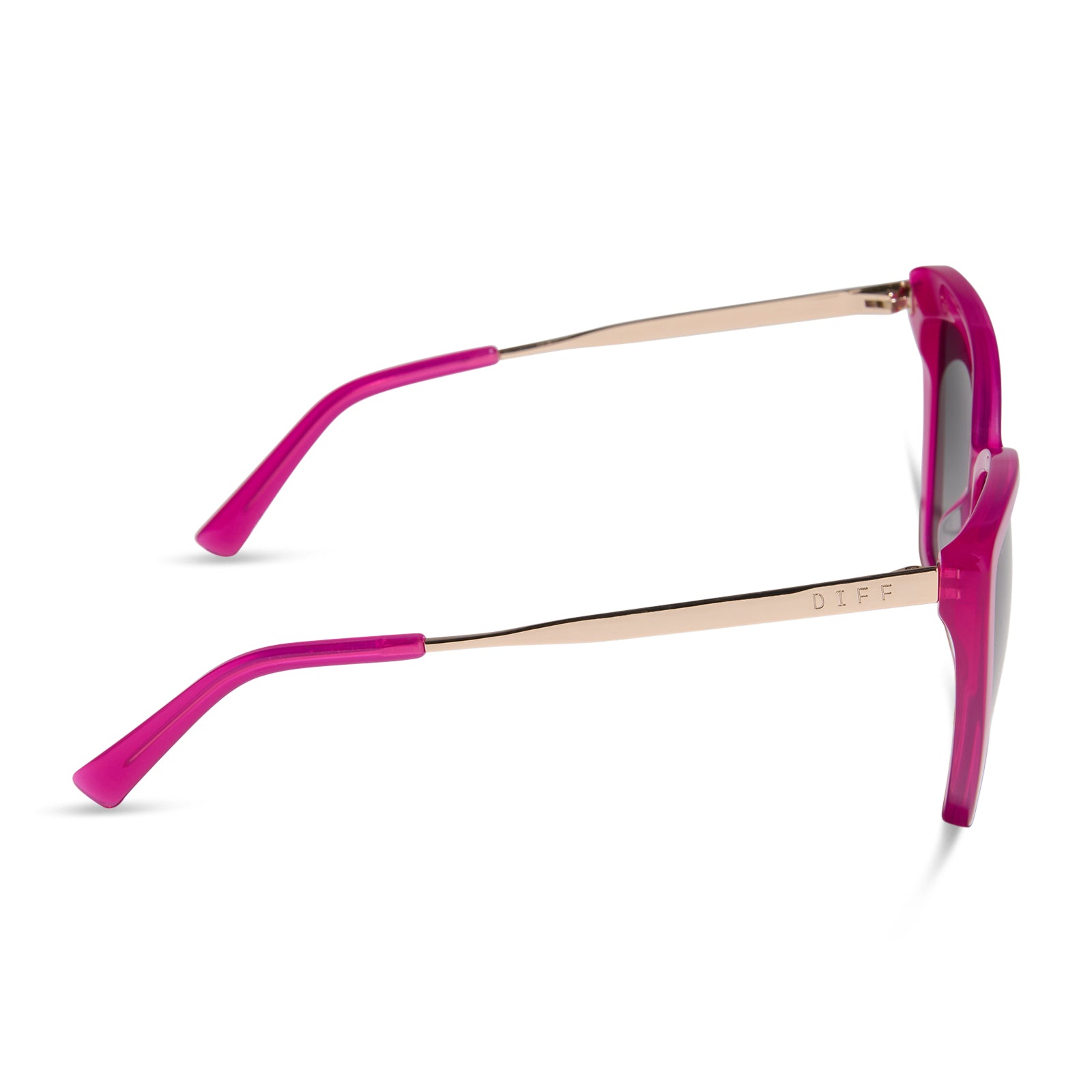 BECKY II - BRIGHT TULIP + GOLD + GREY GRADIENT + POLARIZED SUNGLASSES - Image 3
