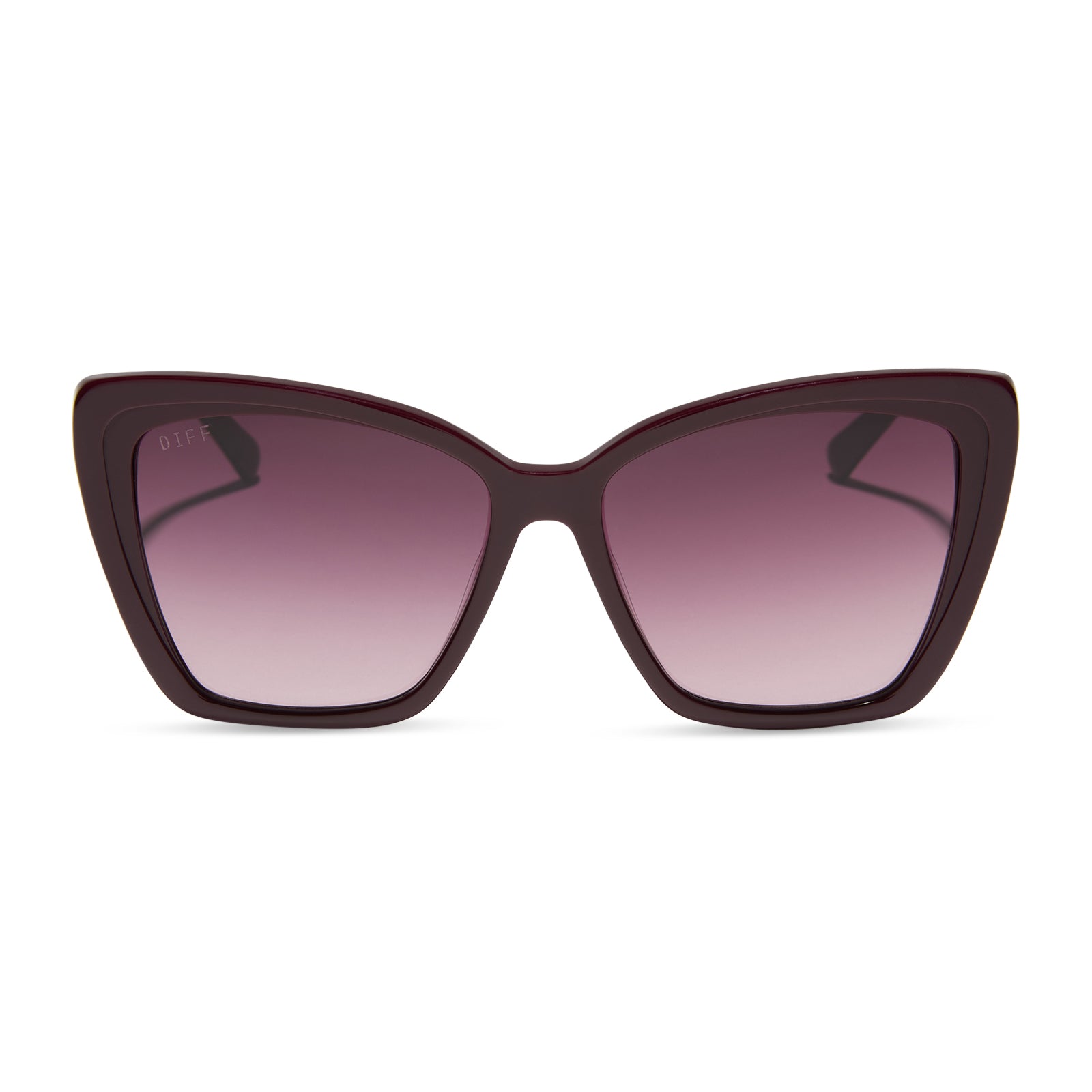 BECKY II - DARK CHERRY LACQUER + DARK CHERRY GRADIENT + POLARIZED SUNGLASSES