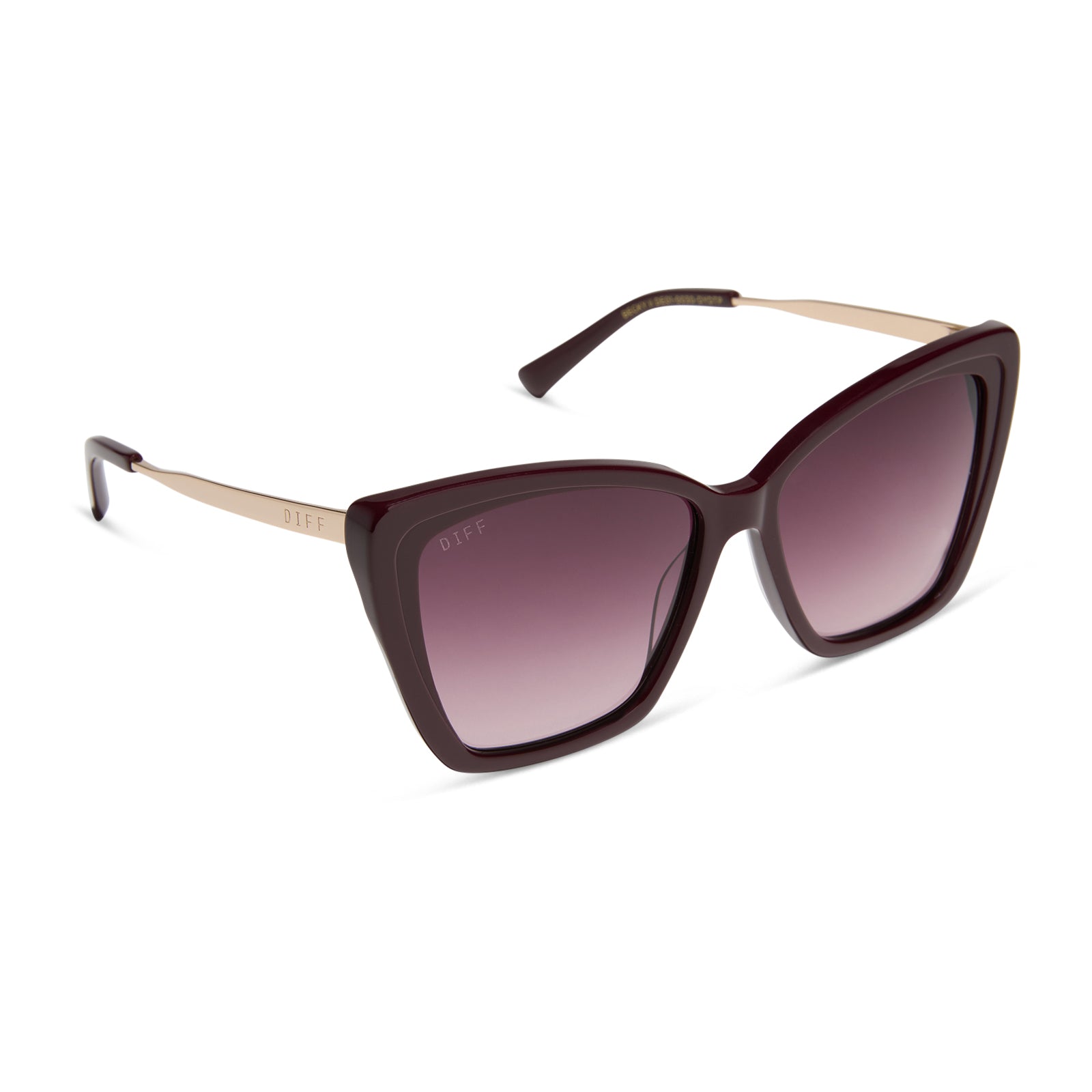 BECKY II - DARK CHERRY LACQUER + DARK CHERRY GRADIENT + POLARIZED SUNGLASSES - Image 2