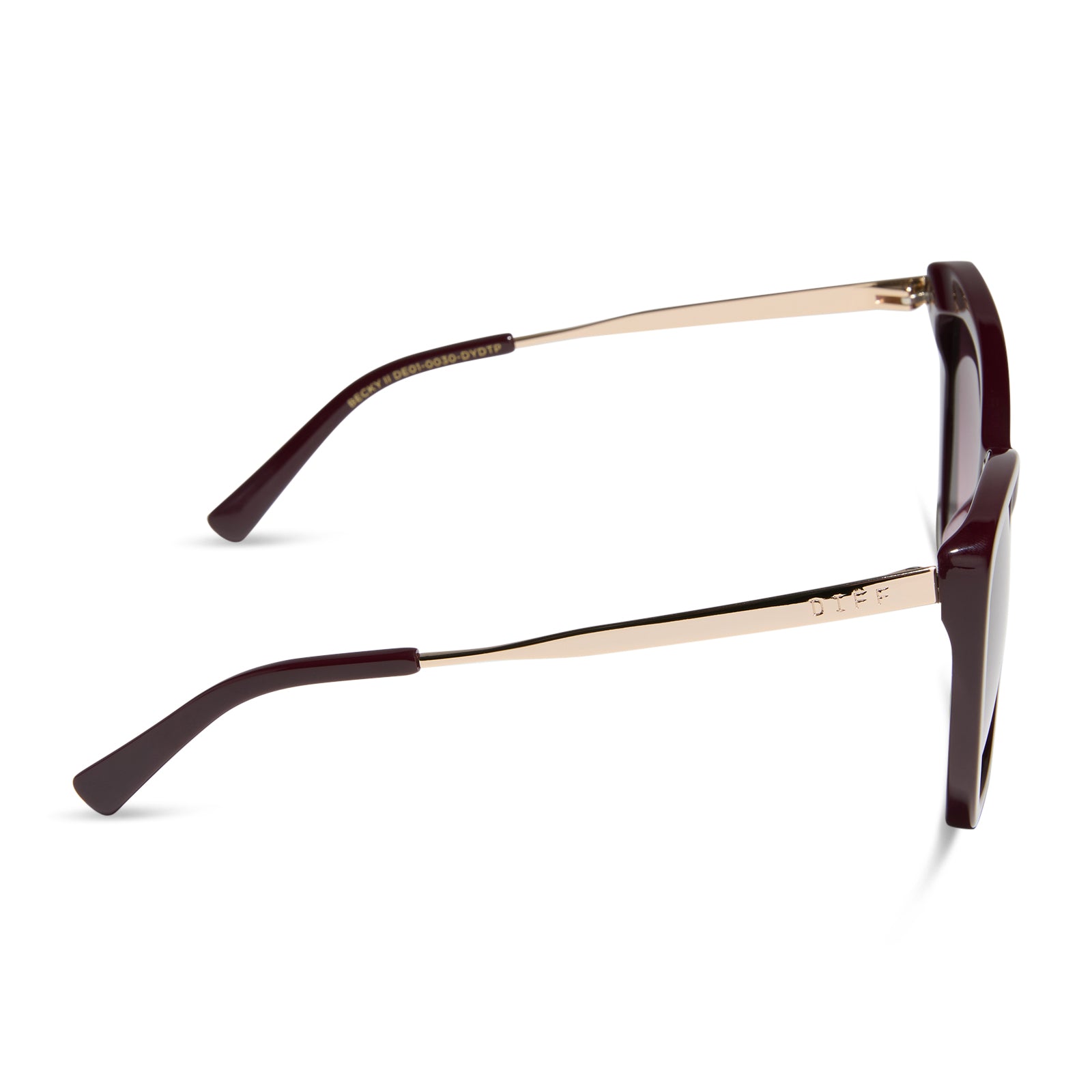 BECKY II - DARK CHERRY LACQUER + DARK CHERRY GRADIENT + POLARIZED SUNGLASSES - Image 3