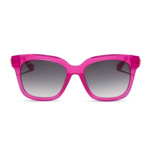 BELLA XS - BRIGHT TULIP + GOLD + GREY GRADIENT SUNGLASSES