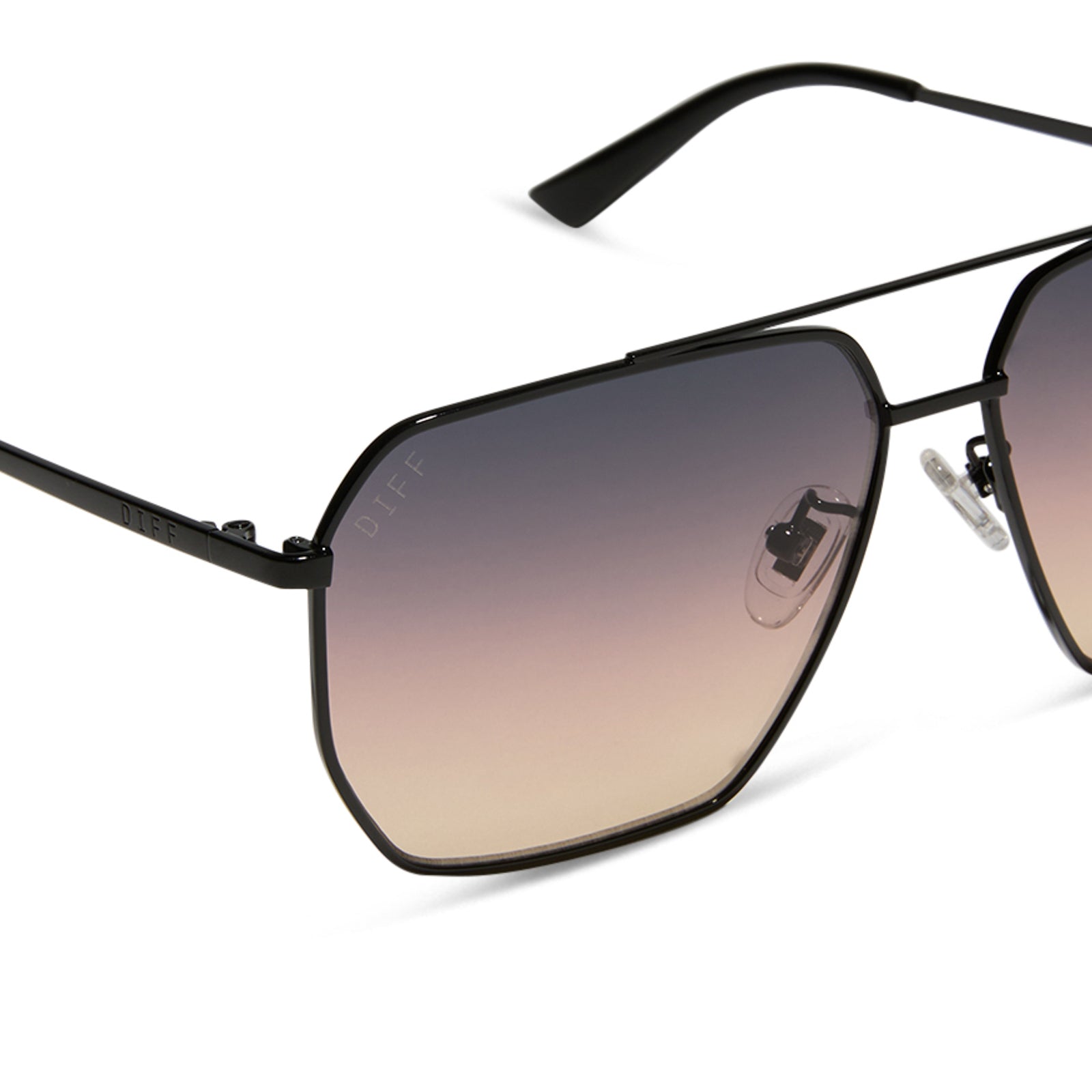 BERKELY - BLACK + TWILIGHT GRADIENT SUNGLASSES - Image 5