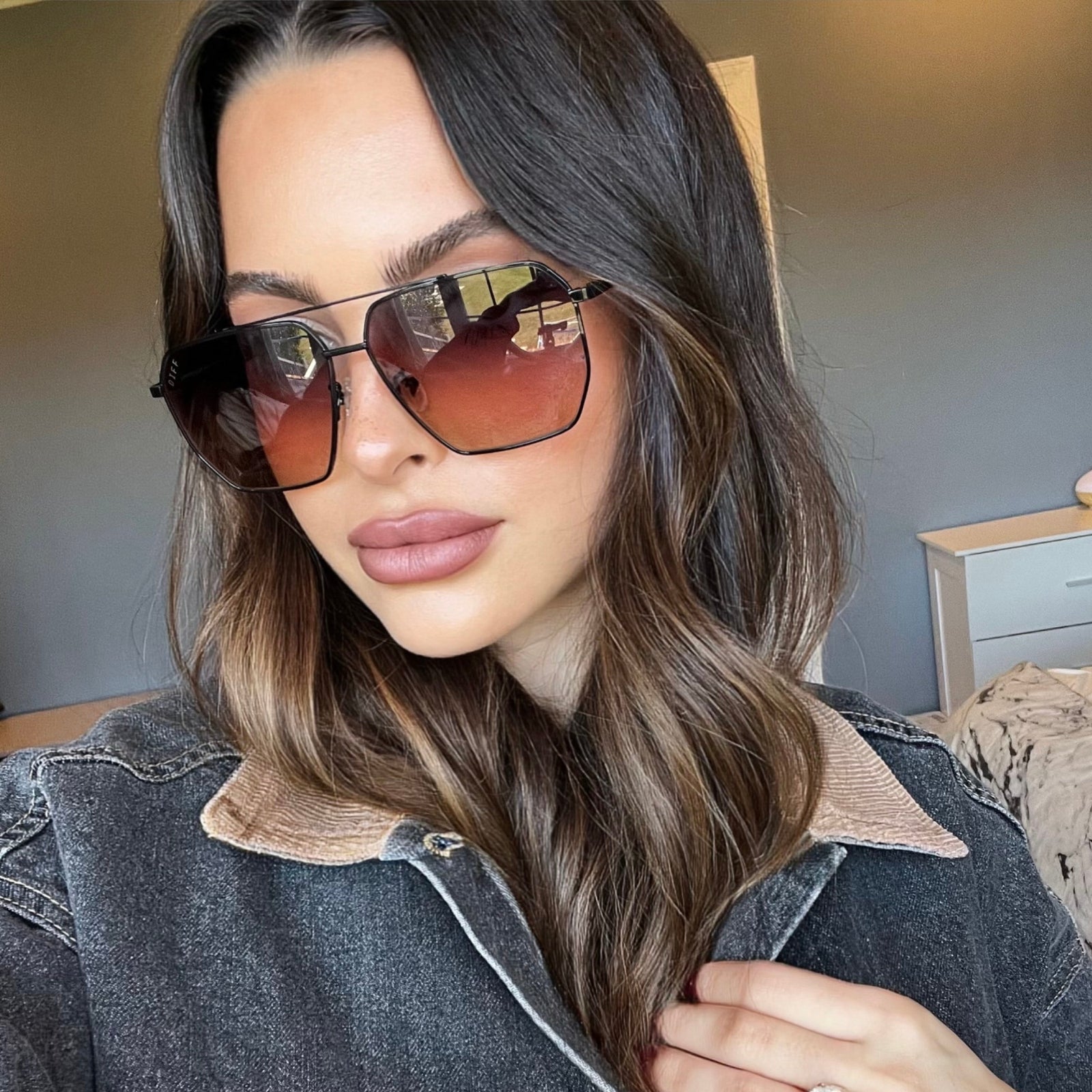 BERKELY - BLACK + TWILIGHT GRADIENT SUNGLASSES - Image 7